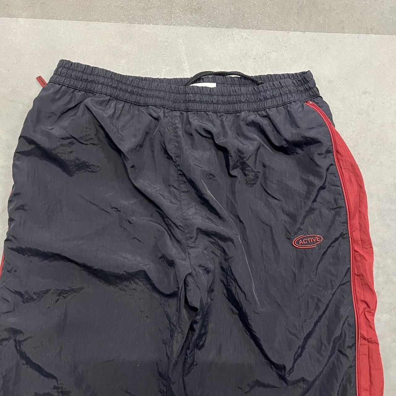Designer × Vintage Crazy VintageY2K Baggy Black and red Track Pants Sweatpants! Size US 32 / EU 48 - 3 Thumbnail
