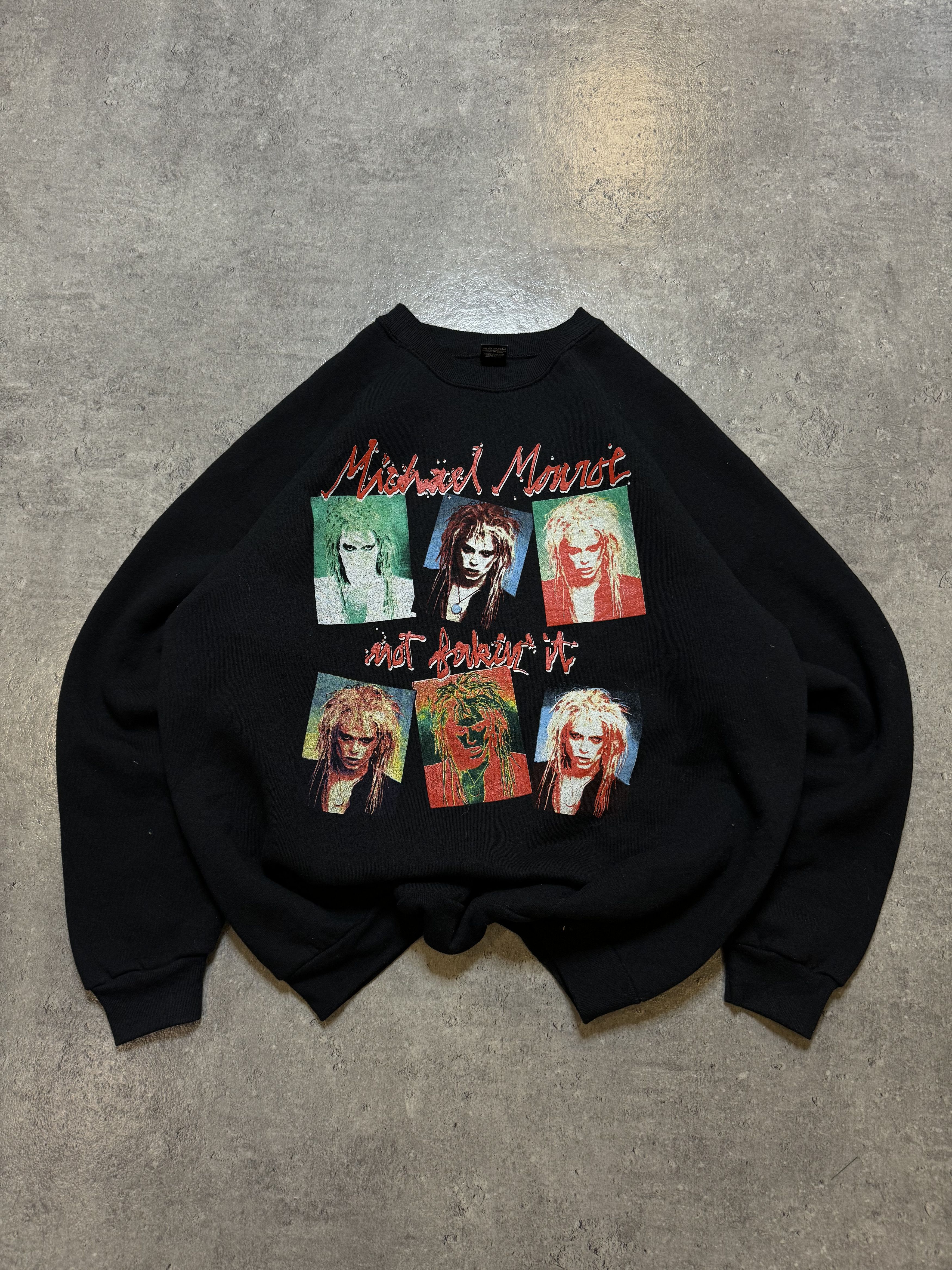 Vintage 80s 90s Michael Monroe Not Fakin' It crewneck