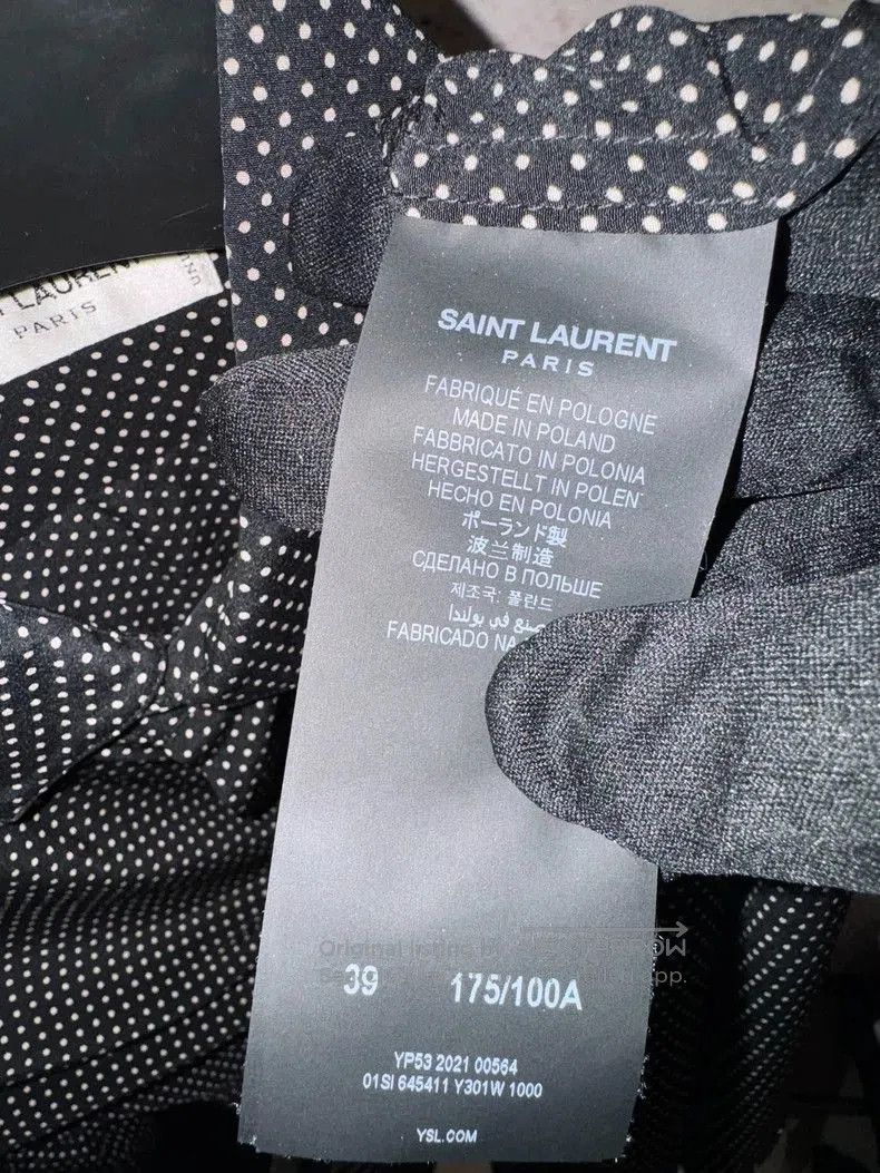 Saint Laurent Paris Saint Laurent Polka Dot Silk Button-Up Shirt. Size US L / EU 52-54 / 3 - 4 Thumbnail
