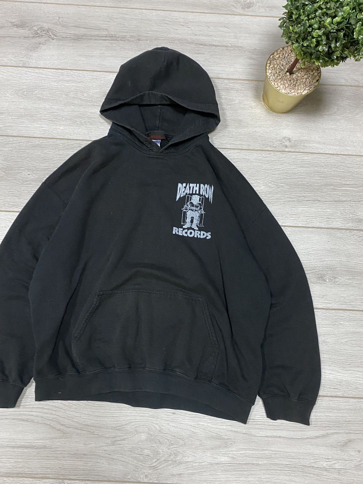 Vintage Death Row records vintage fade hoodie big print Size US L / EU 52-54 / 3 - 3 Thumbnail