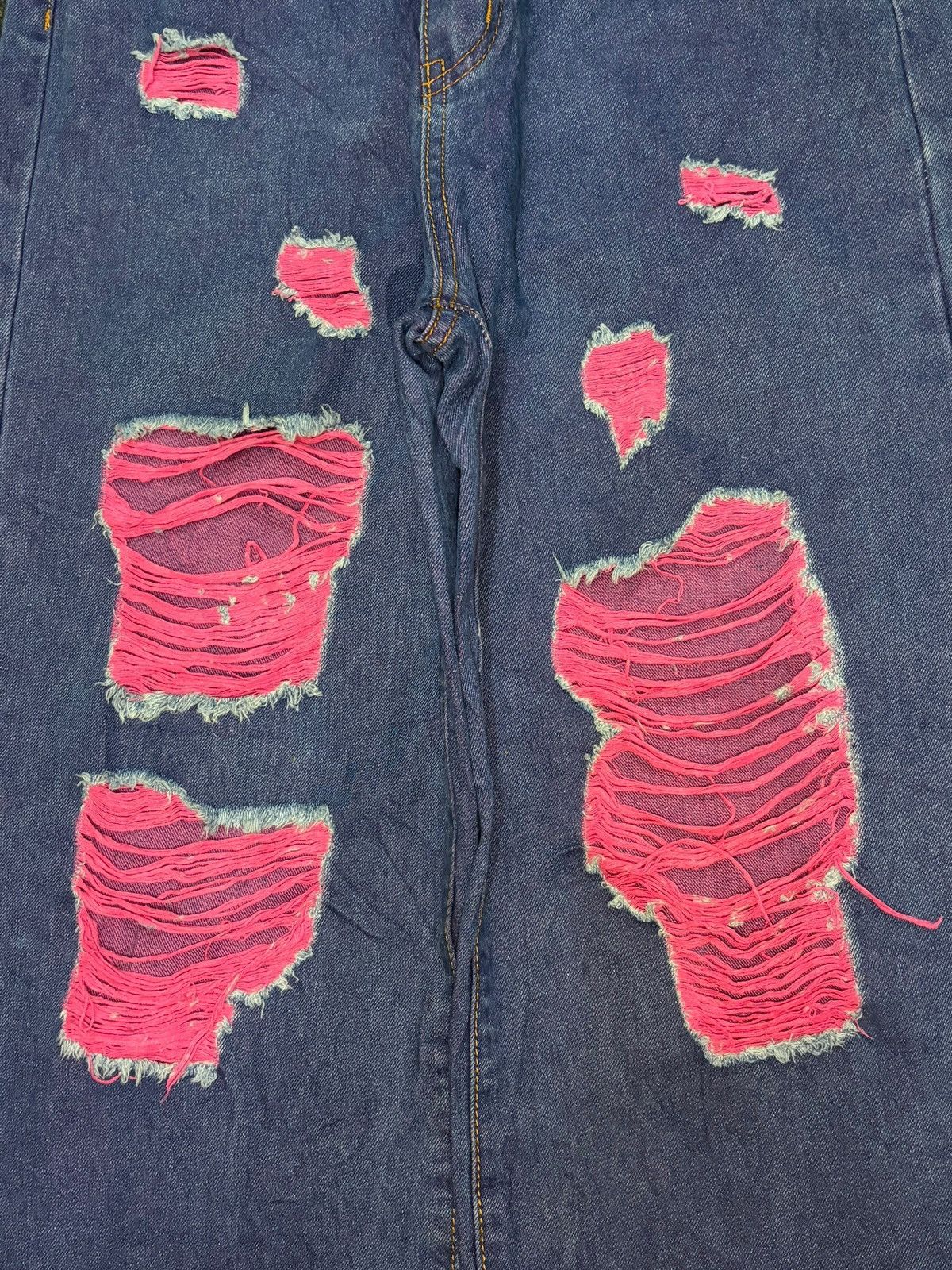 Acne Studios Vintage Japanese Brand Ultra Wide Distress Baggy Jeans Size 29" - 3 Thumbnail