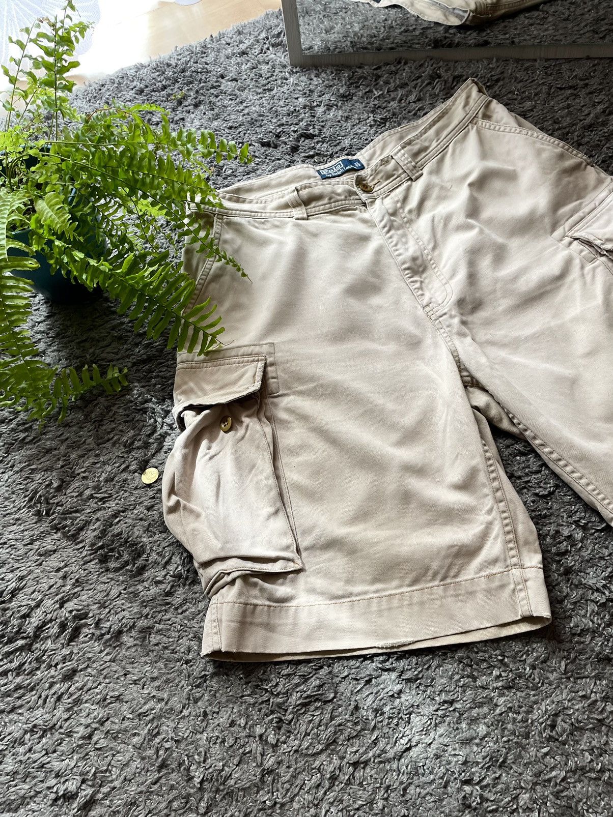 Polo Ralph Lauren × Vintage Polo Ralph Lauren Shorts Streetwear Vintage Rare Logo Cargo Size US 34 / EU 50 - 14 Thumbnail