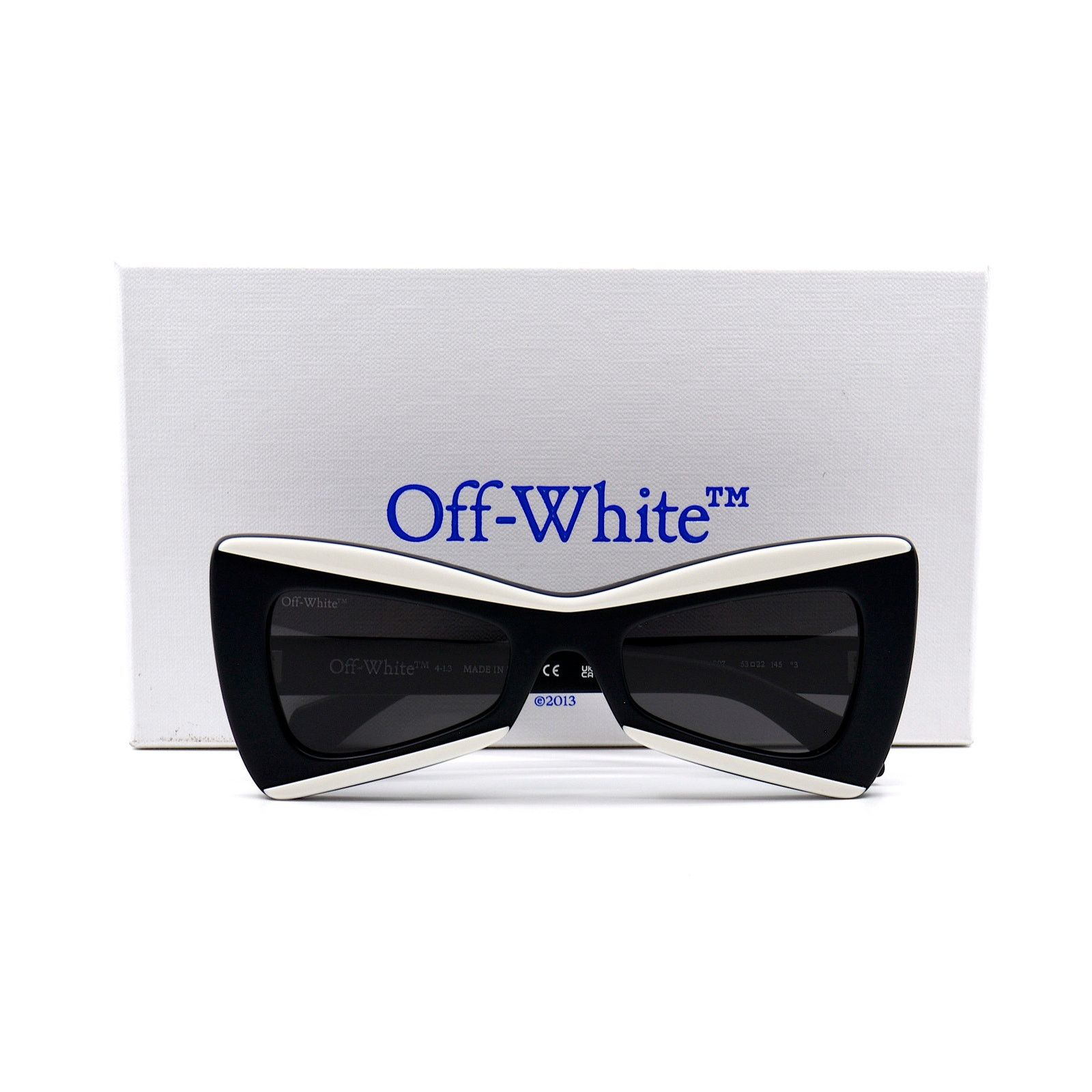 Off-White NEW! OFF-WHITE NASHVILLE OER1070 BLACK/WHITE GREY SUNGLASSES Size ONE SIZE - 12 Thumbnail
