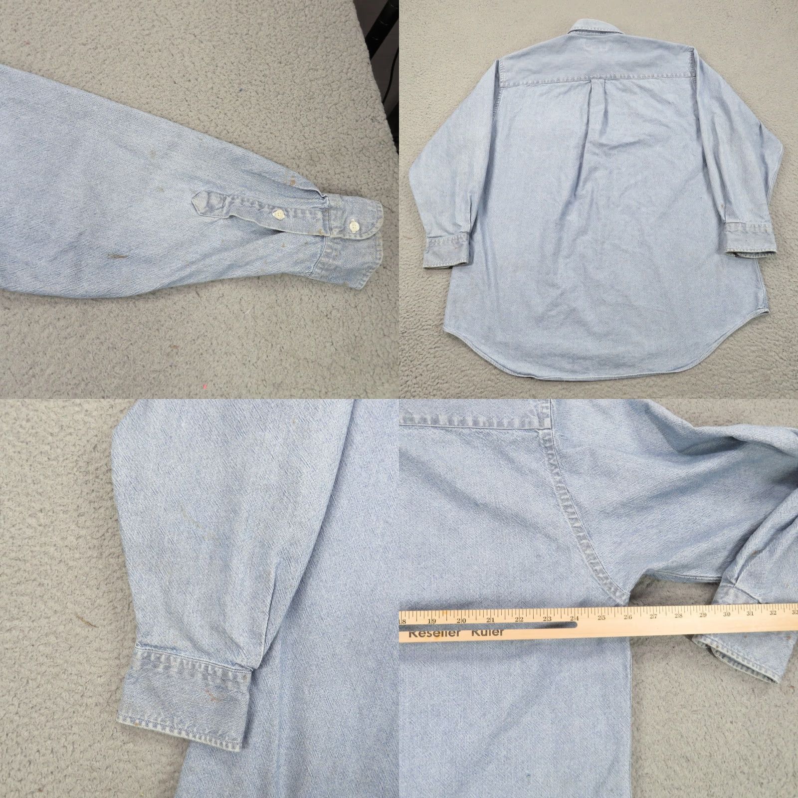 Abercrombie & Fitch VTG Abercrombie Fitch Shirt 16R XL Mens Denim Thick Heavy 90s Preppy Safari Size US XL / EU 56 / 4 - 8 Thumbnail