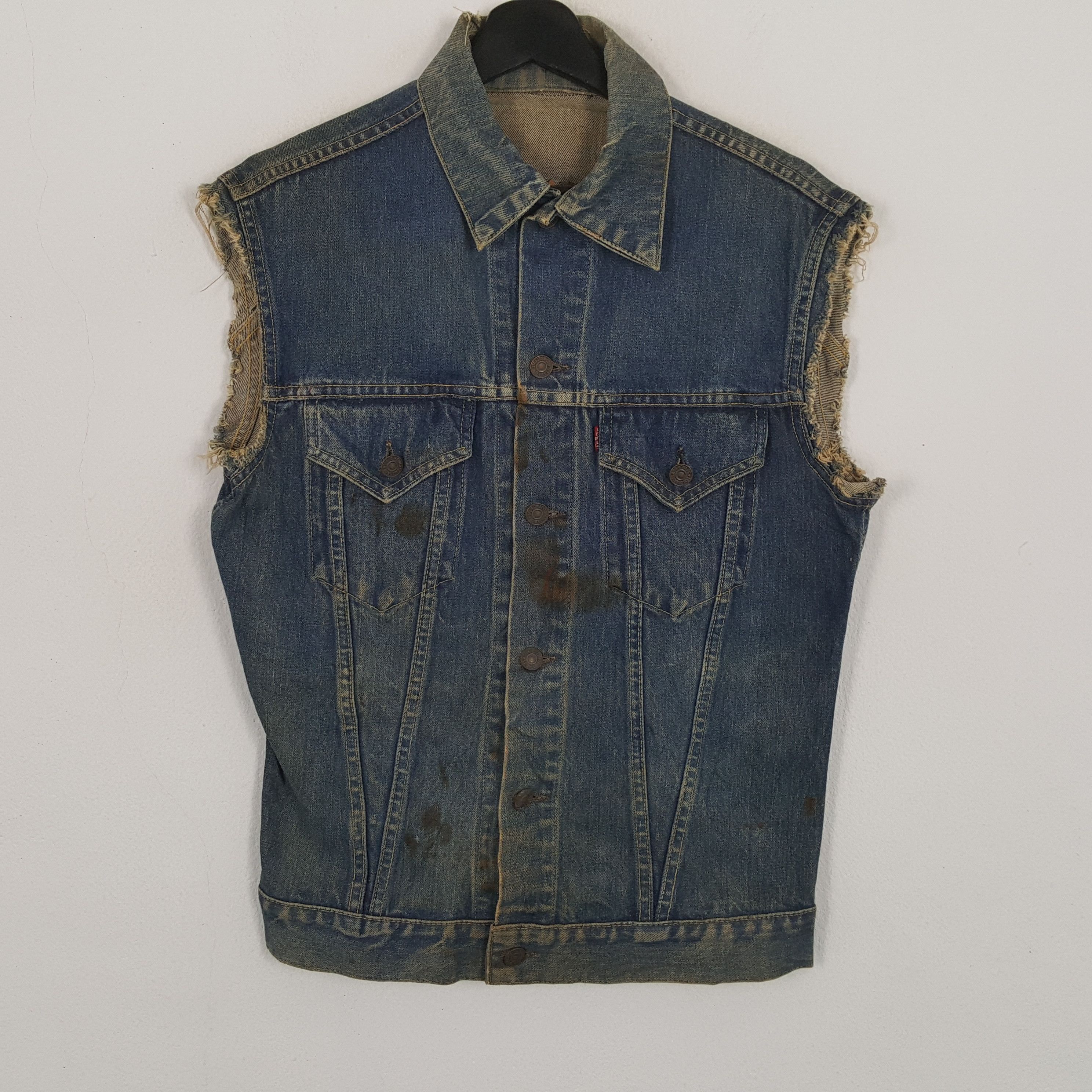 Levi's LEVI'S Big E Rare Art Design Style Distressed Jacket Size US S / EU 44-46 / 1 - 3 Thumbnail