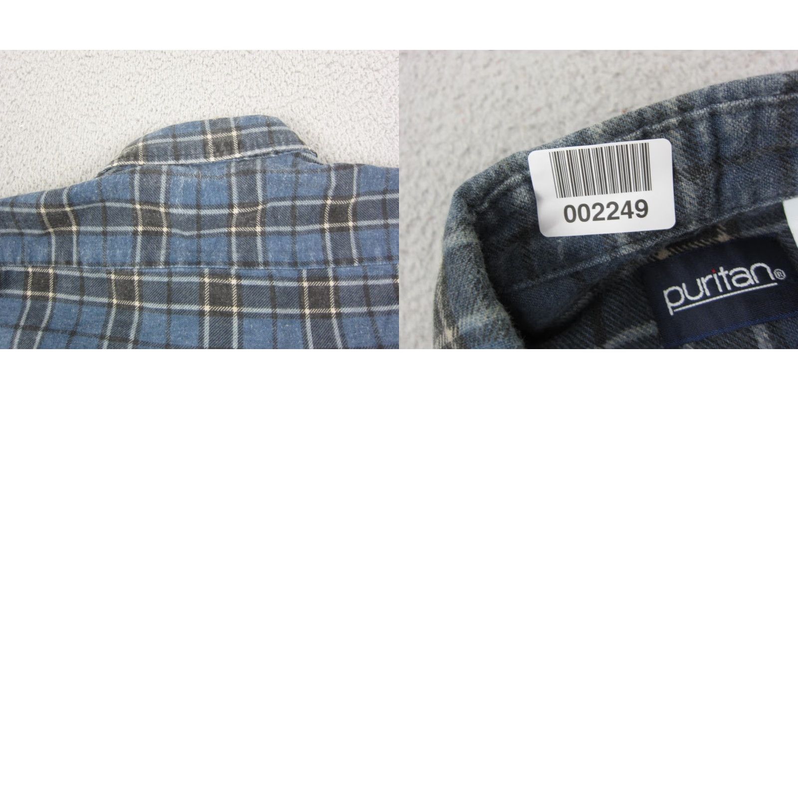 Vintage VINTAGE Puritan Shirt Mens XLT Blue Plaid Flannel Made in USA Button-Up Shirt Mens Big & Tall 90s Retro Casual Cotton Size US XL / EU 56 / 4 - 9 Thumbnail