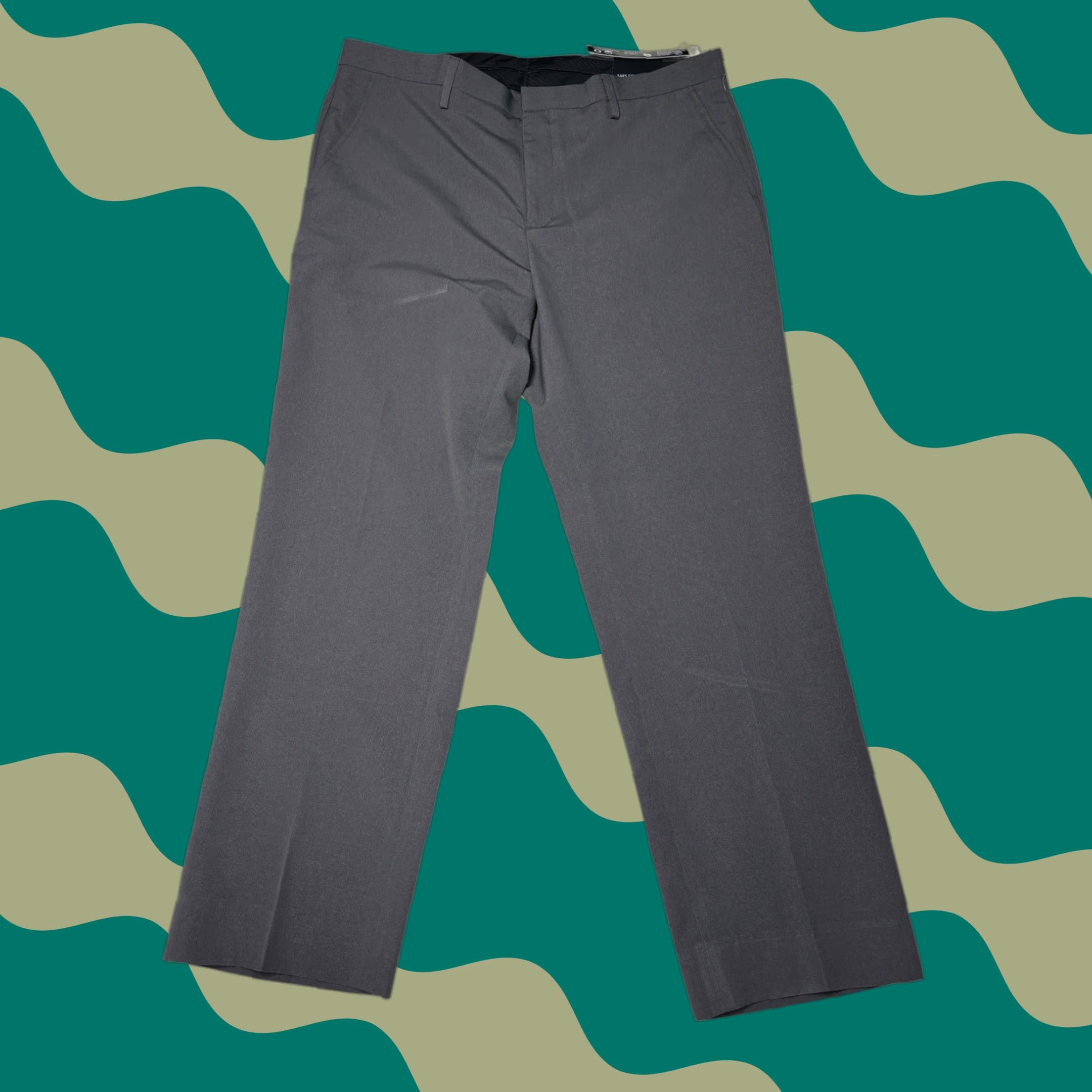 Saks Fifth Avenue Saks Fifth Avenue Mens Gray Dress Pants 36x32 Classic Fit Pants Business Casual Formal Workwear Mens Sportswear Size US 36 / EU 52 - 1 Thumbnail