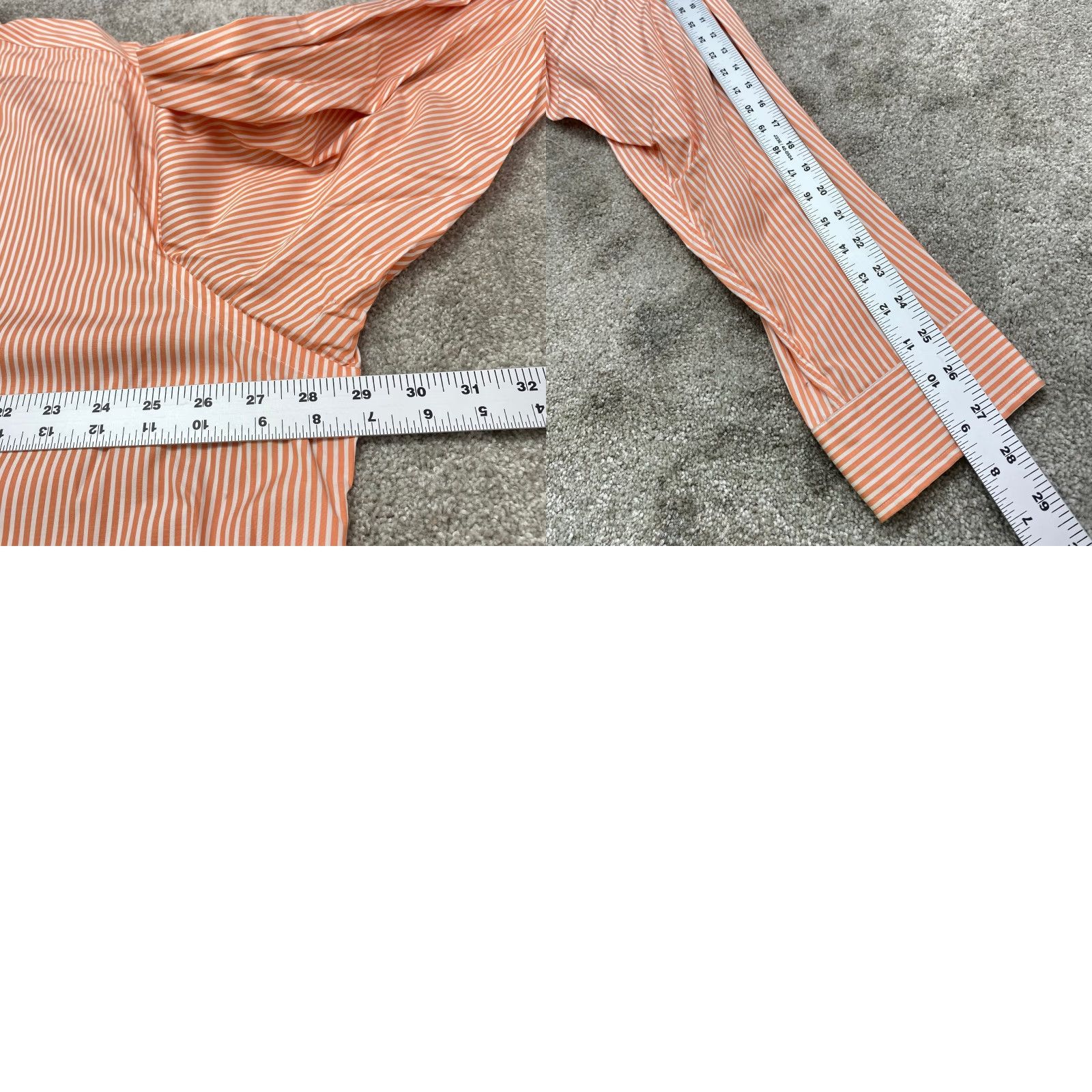 Ralph Lauren Ralph Lauren Classic Fit Long Sleeve Button Up Mens 2XL Orange White Striped Shirt Size US XXL / EU 58 / 5 - 8 Thumbnail