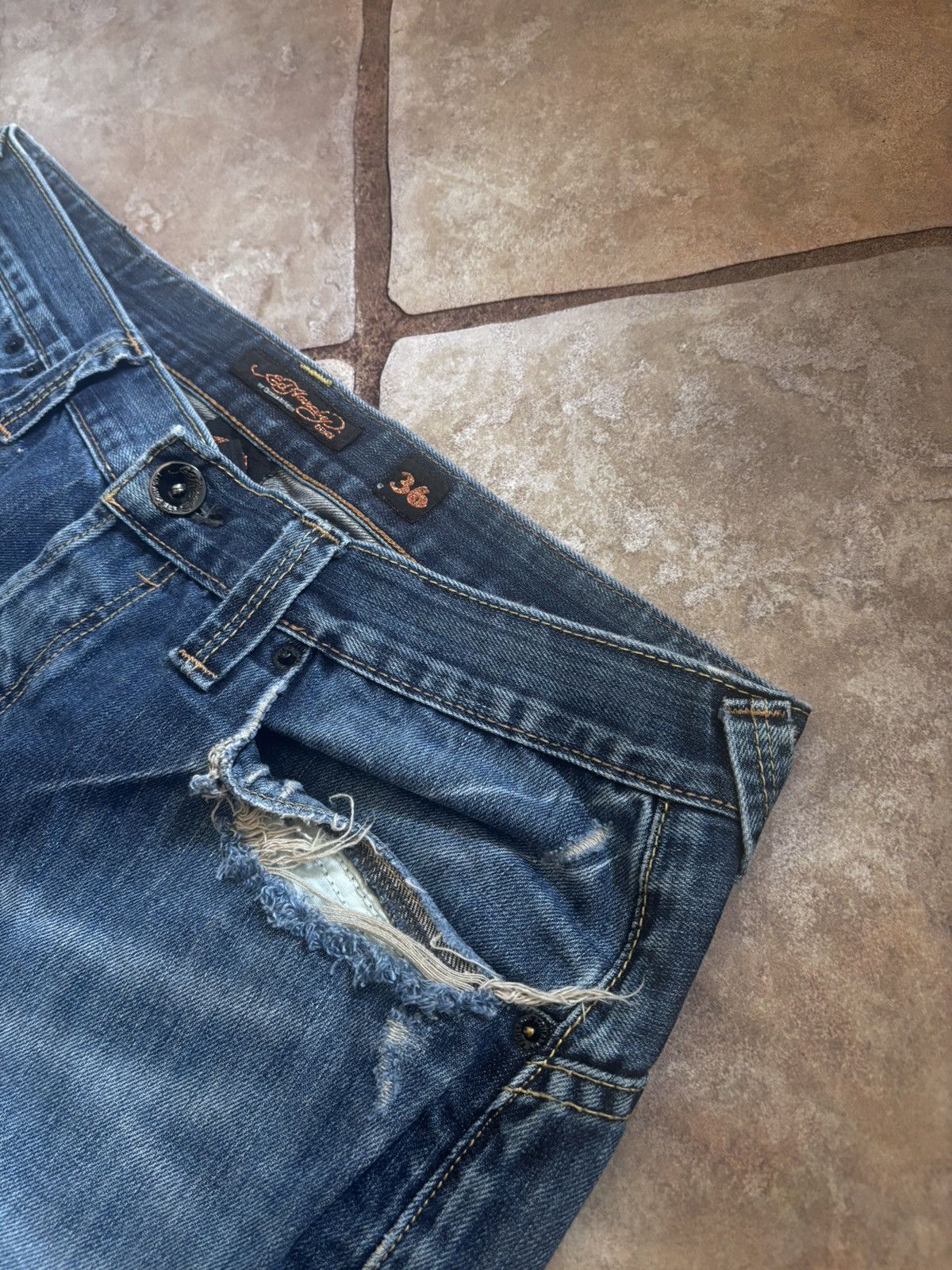 Ed Hardy Ed Hardy x Christian Audiger Denim Jeans Size US 36 / EU 52 - 3 Thumbnail