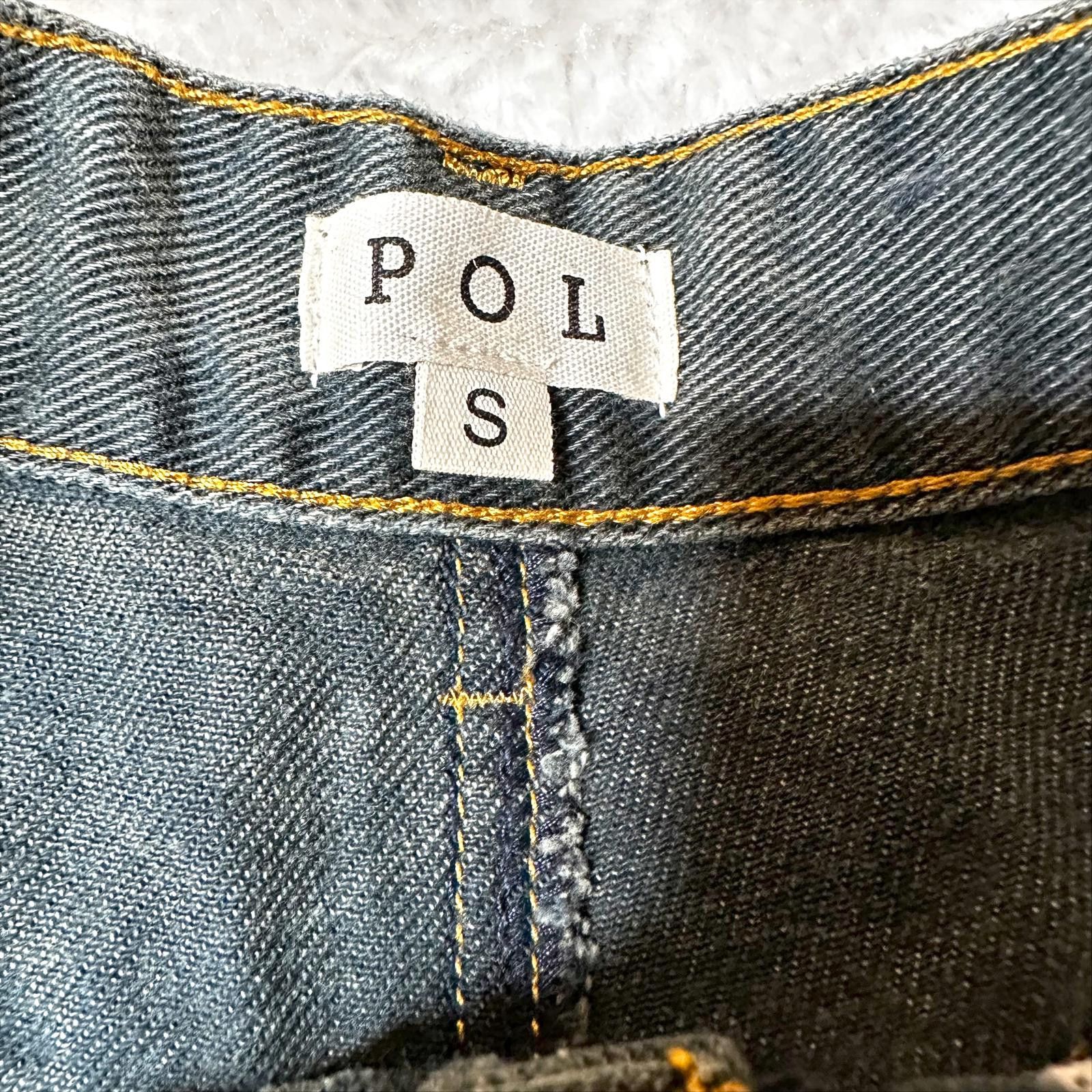 Designer NEW POL Wide Leg Distressed Jeans Vintage Wash Women’s S Size 28" / US 6 / IT 42 - 5 Thumbnail