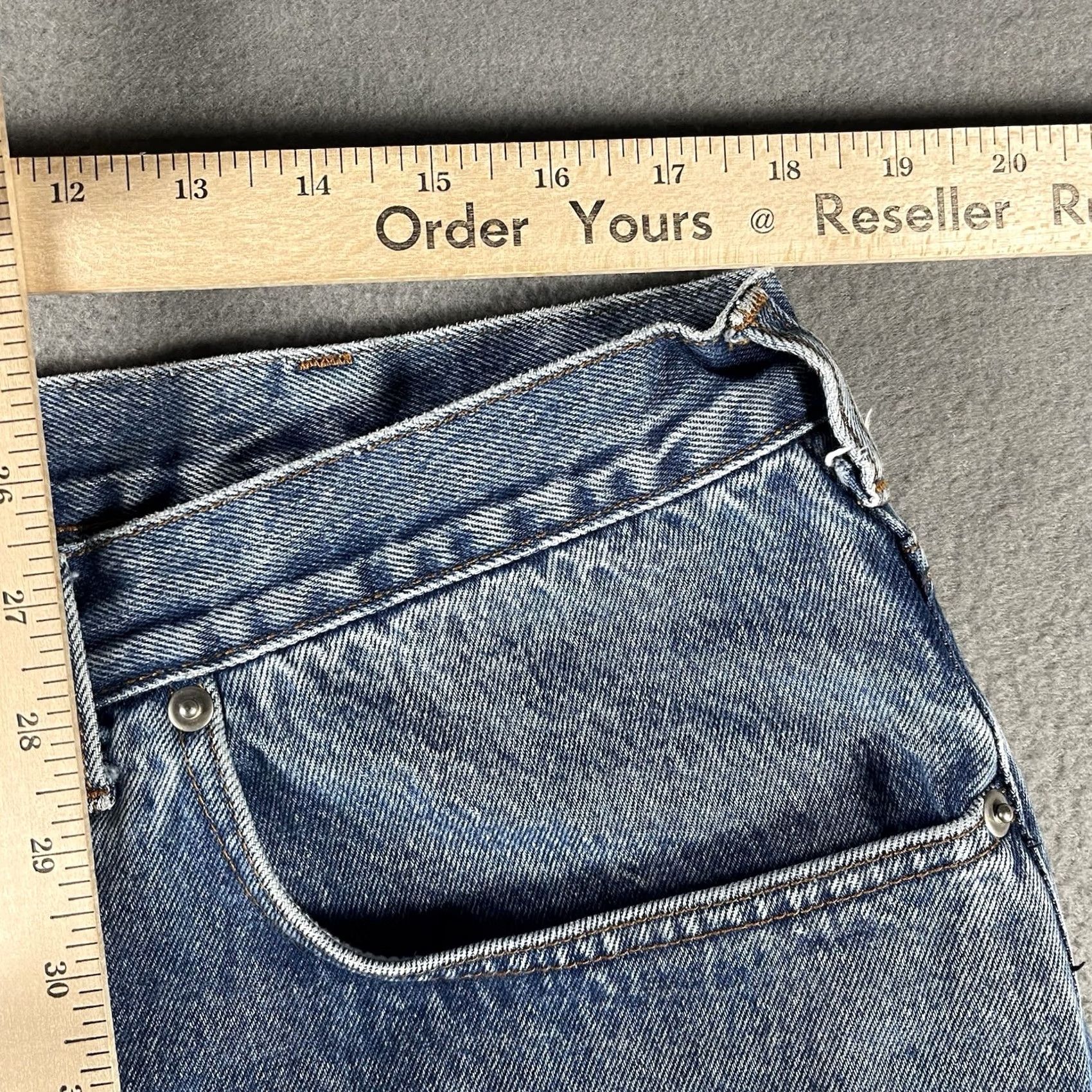 Chaps Chaps Jeans Straight Fit Mens 40x30 Blue Denim 5-Pocket Classic Comfort Jeans Mens Blue Denim 90s Logo Preppy Vintage N/A Size US 40 / EU 56 - 5 Thumbnail