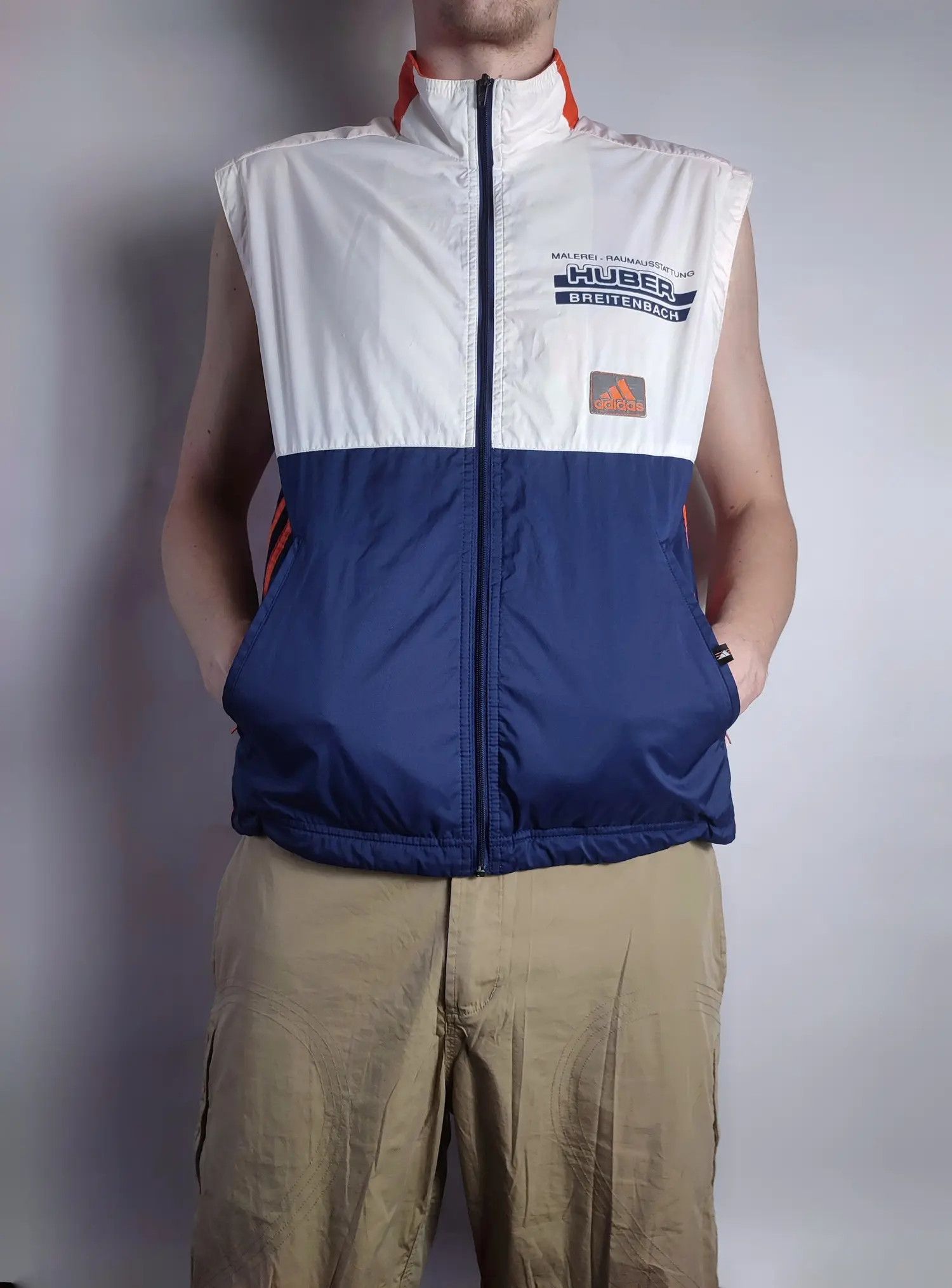 Adidas Adidas Running Full Zip Reflective Logo Vest Jacket Size US M / EU 48-50 / 2 - 3 Thumbnail