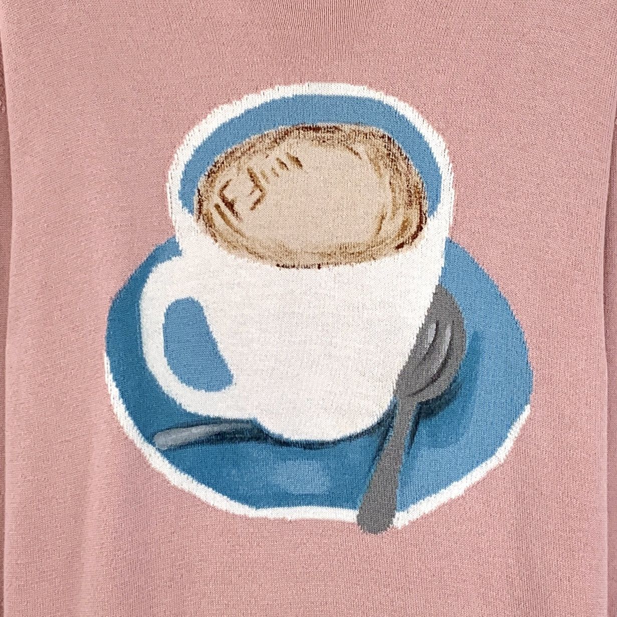 Fendi Fendi Pink & Brown Cotton Knit Sweater (Size L) Size L / US 10 / IT 46 - 6 Thumbnail