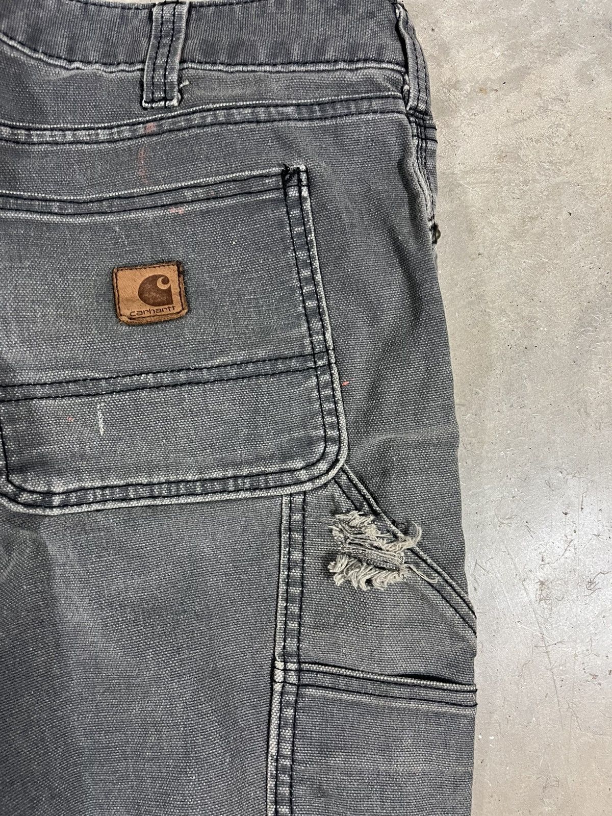 Carhartt Carhartt Slim Fit Double Knee Work Pants Faded Grey Size 32" / US 10 / IT 46 - 5 Thumbnail