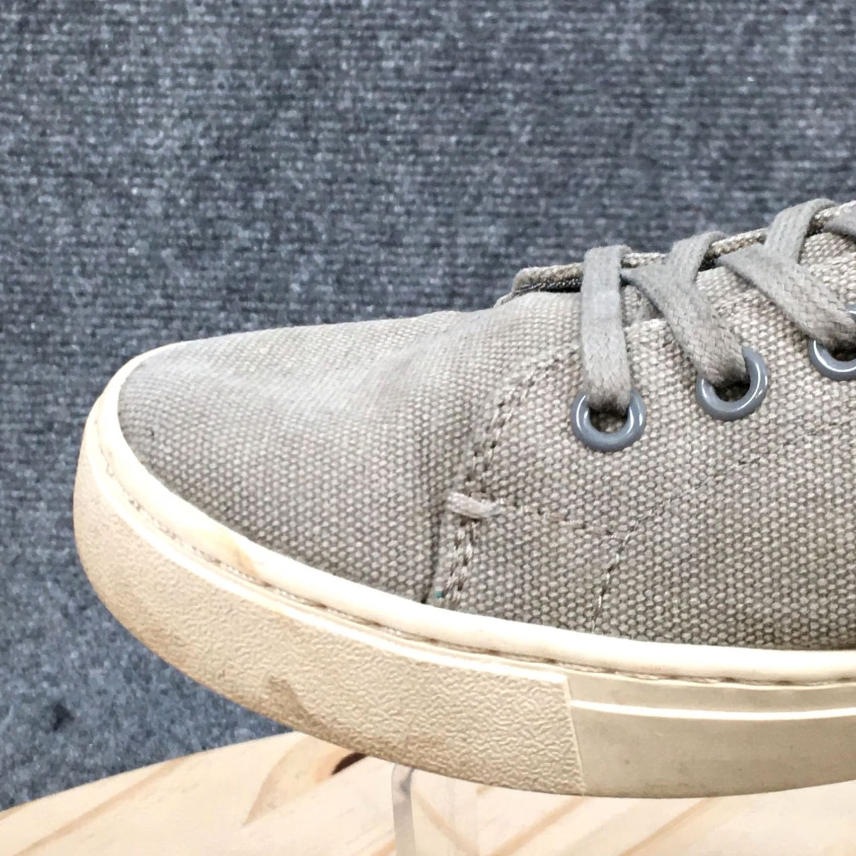 Toms TOMS Lenox Sneakers Gray Canvas Lace Up Low Top Comfort Womens 7 Shoes Casual Shoes Size M / US 6-8 / IT 42-44 - 3 Thumbnail
