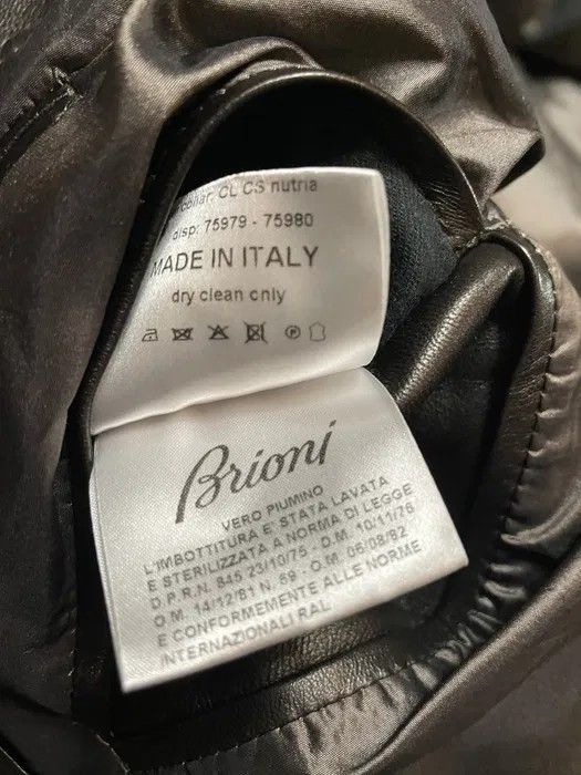 Brioni NUTRIA COLLAR LEATHER JACKET Size US XL / EU 56 / 4 - 6 Thumbnail