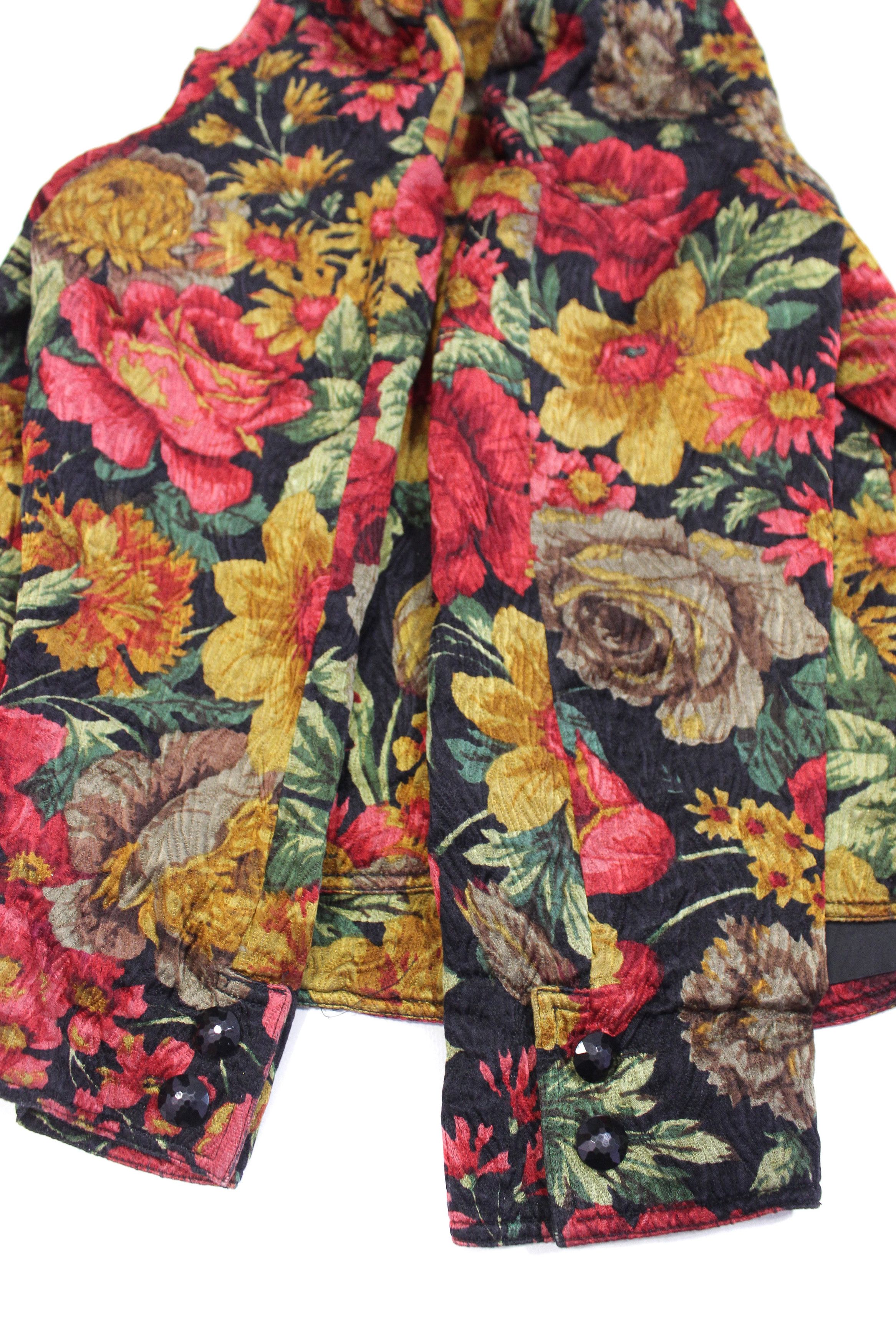 Valentino 90S Floral Pattern Blazer Vintage Size M / US 6-8 / IT 42-44 - 6 Thumbnail