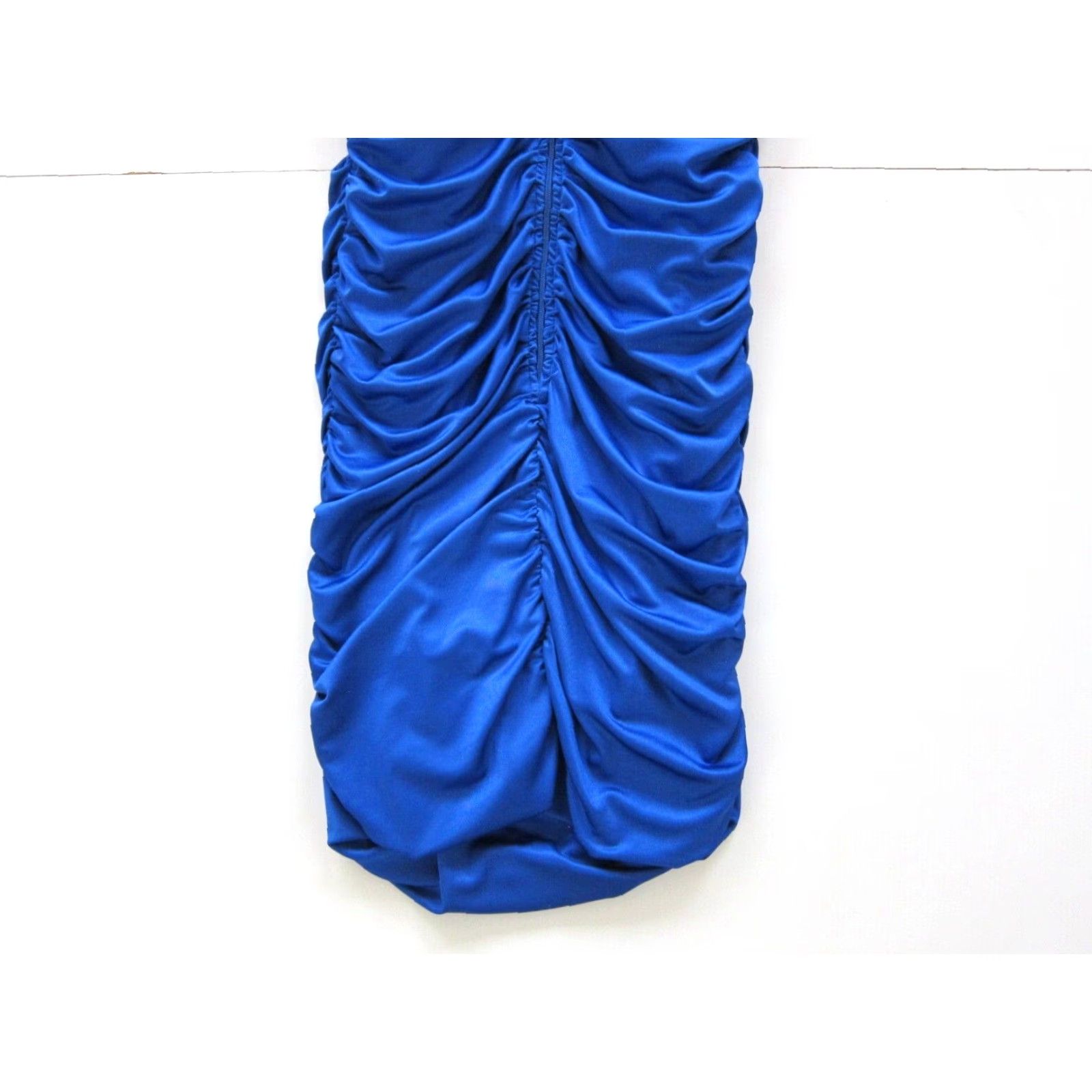 Vintage VINTAGE Rubber Ducky Blue Dress Bodycon Spaghetti Strap Ruched Medium Dress Women Sleeveless Blue 90s Theme Females Size M / US 6-8 / IT 42-44 - 7 Thumbnail