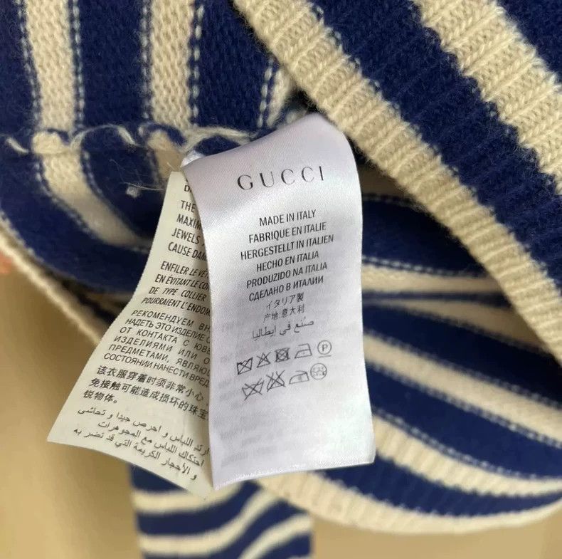 Gucci Gucci Tiger-headed striped knitwear 2503-Nextarrow Size US S / EU 44-46 / 1 - 4 Thumbnail