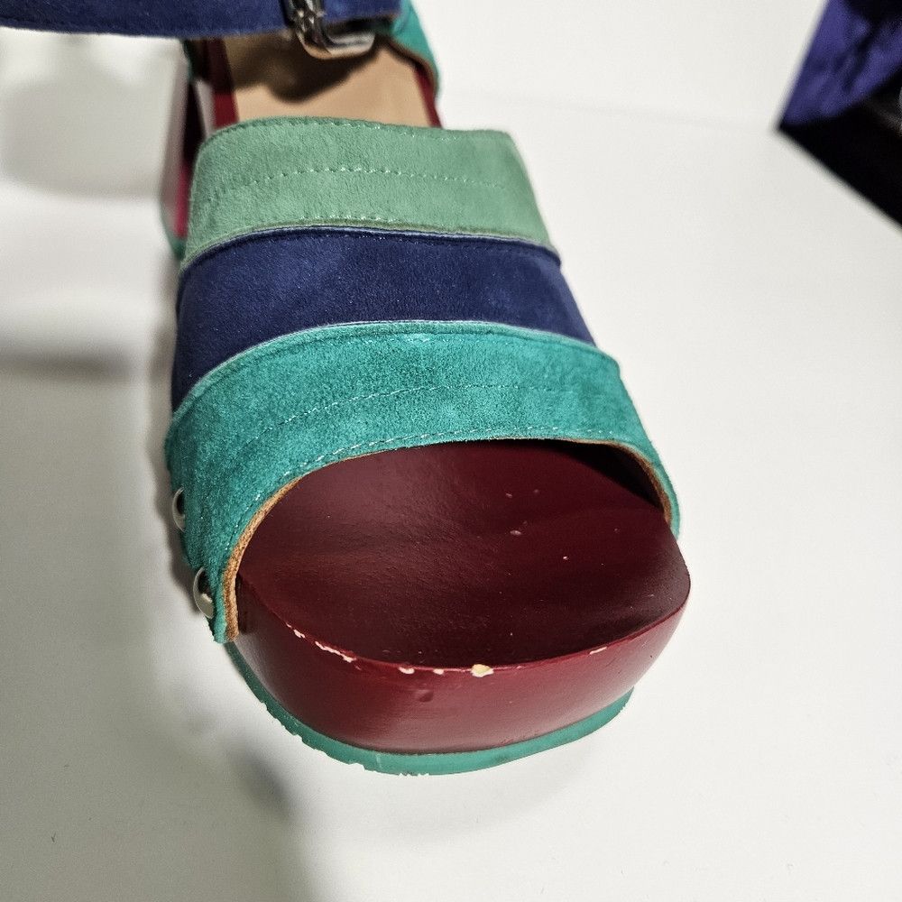John Fluevog John Fluevog Summer of Love Dashuri Suede Clog Sandals Size US 9 / IT 39 - 8 Thumbnail