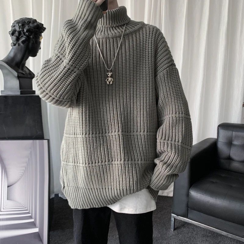 Japanese Brand × Vintage Turtle Neck - Style Streetwear Knitted Sweatshirt Size US XL / EU 56 / 4 - 2 Thumbnail