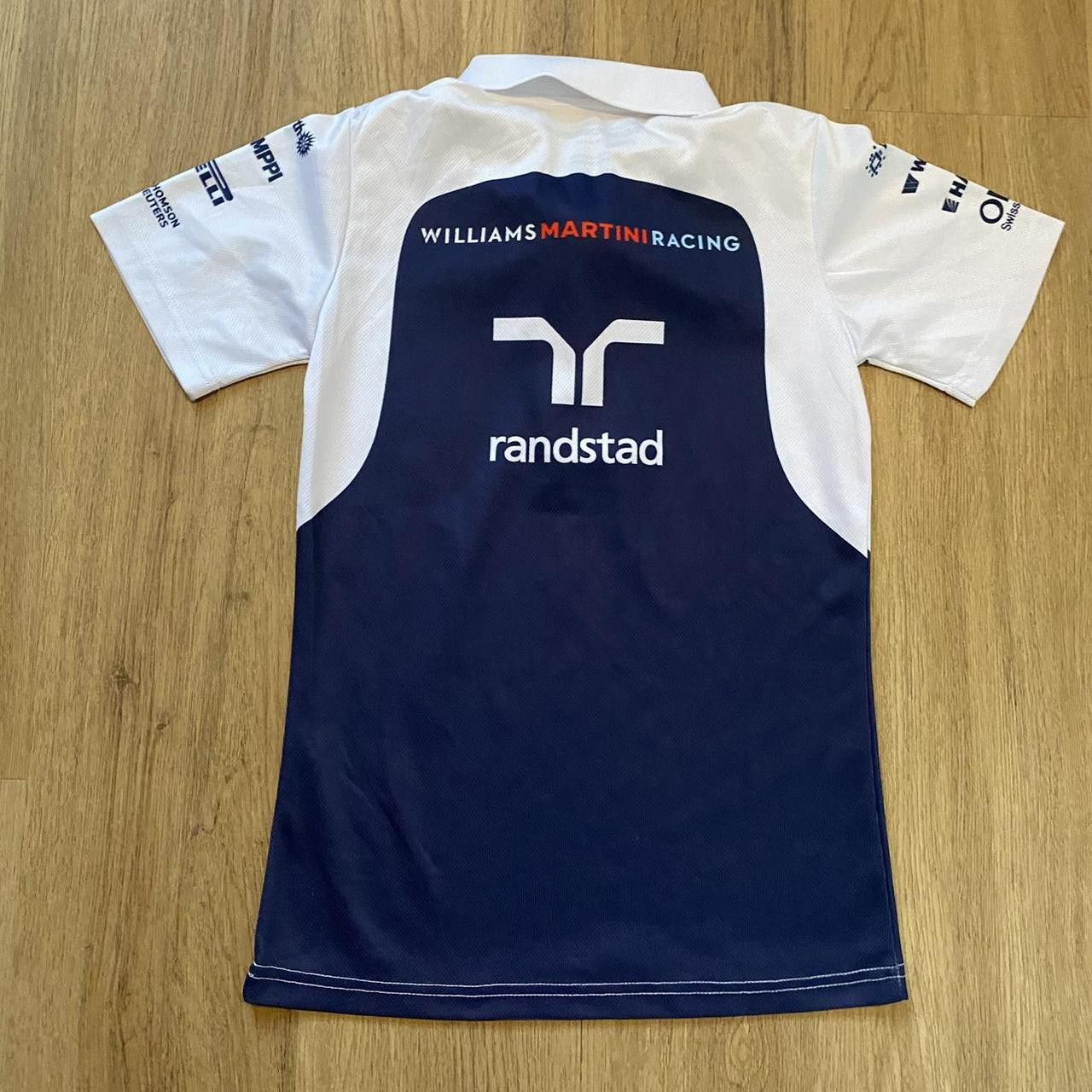 Mercedes-Benz Mercedes AMG Petronas F1 white and blue polo shirt Size US XXS / EU 40 - 2 Thumbnail