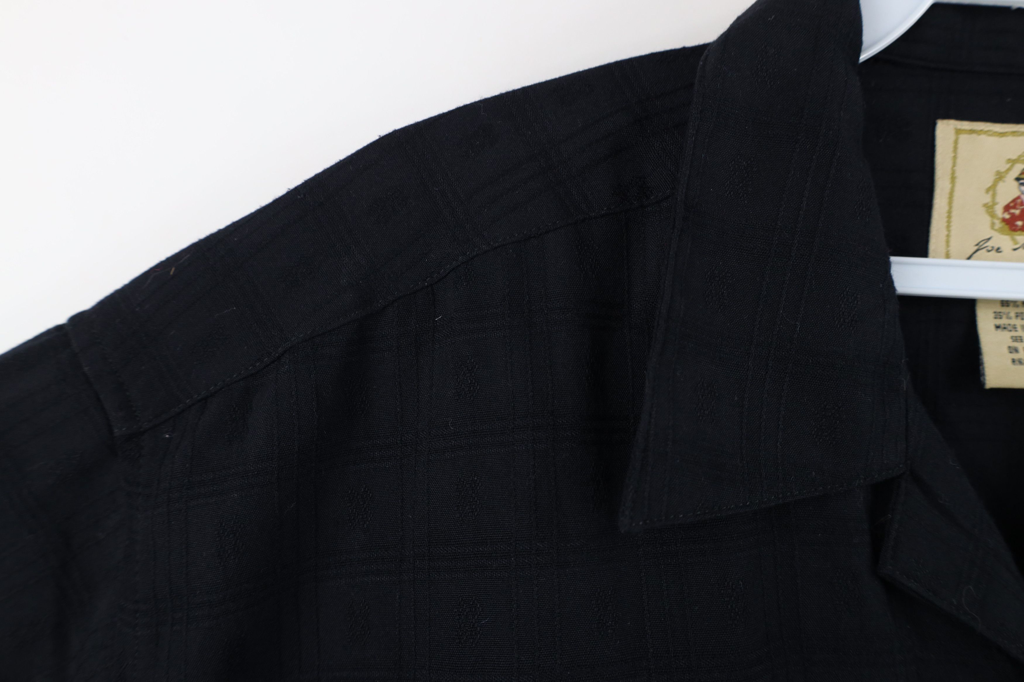 Vintage Vintage 90s Y2K Streetwear Loop Collar Button Shirt Black Size US XL / EU 56 / 4 - 8 Thumbnail