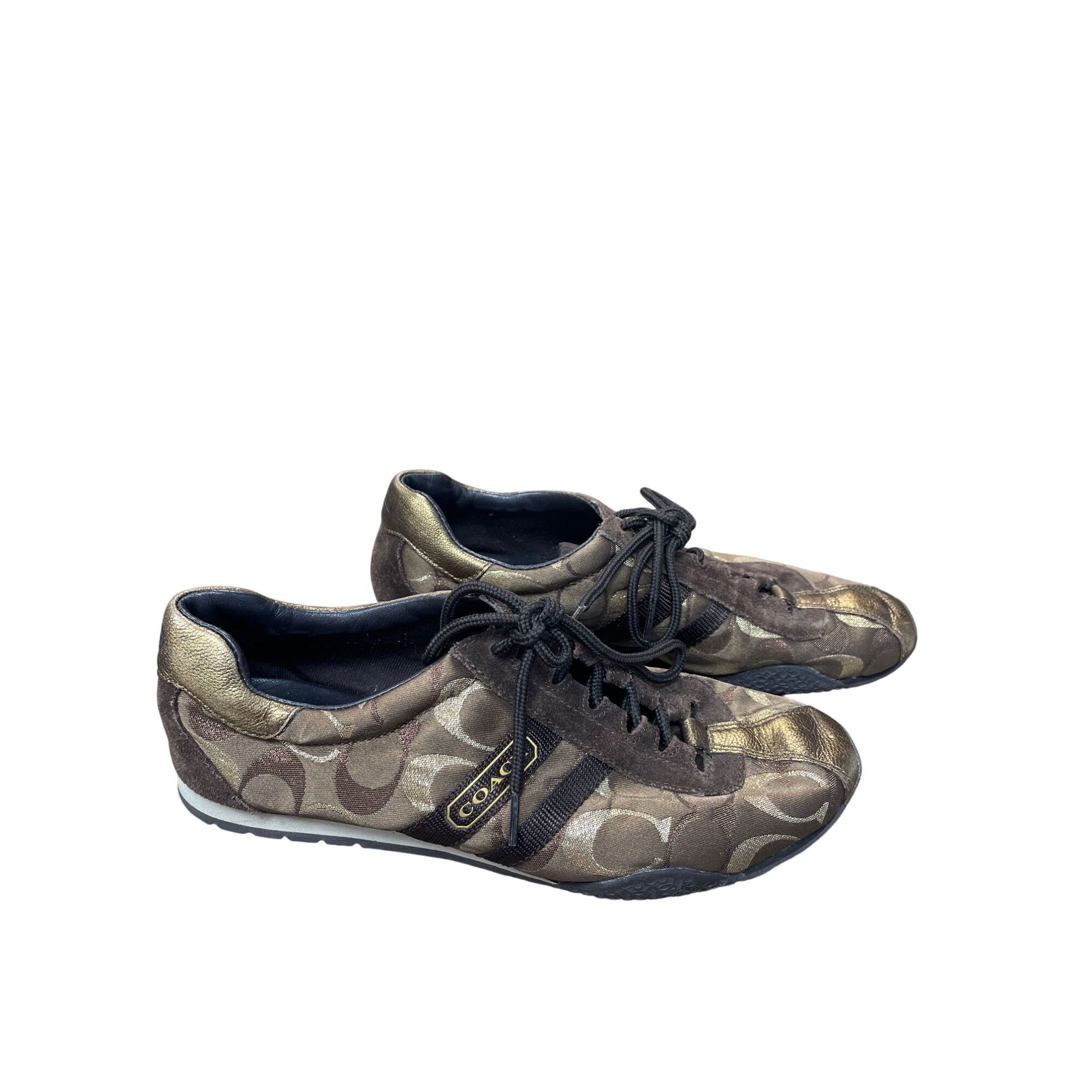 Coach Coach Kate Womens Brown Leather & Suede Sneakers Size 7.5M S Size US 7.5 / IT 37.5 - 4 Thumbnail