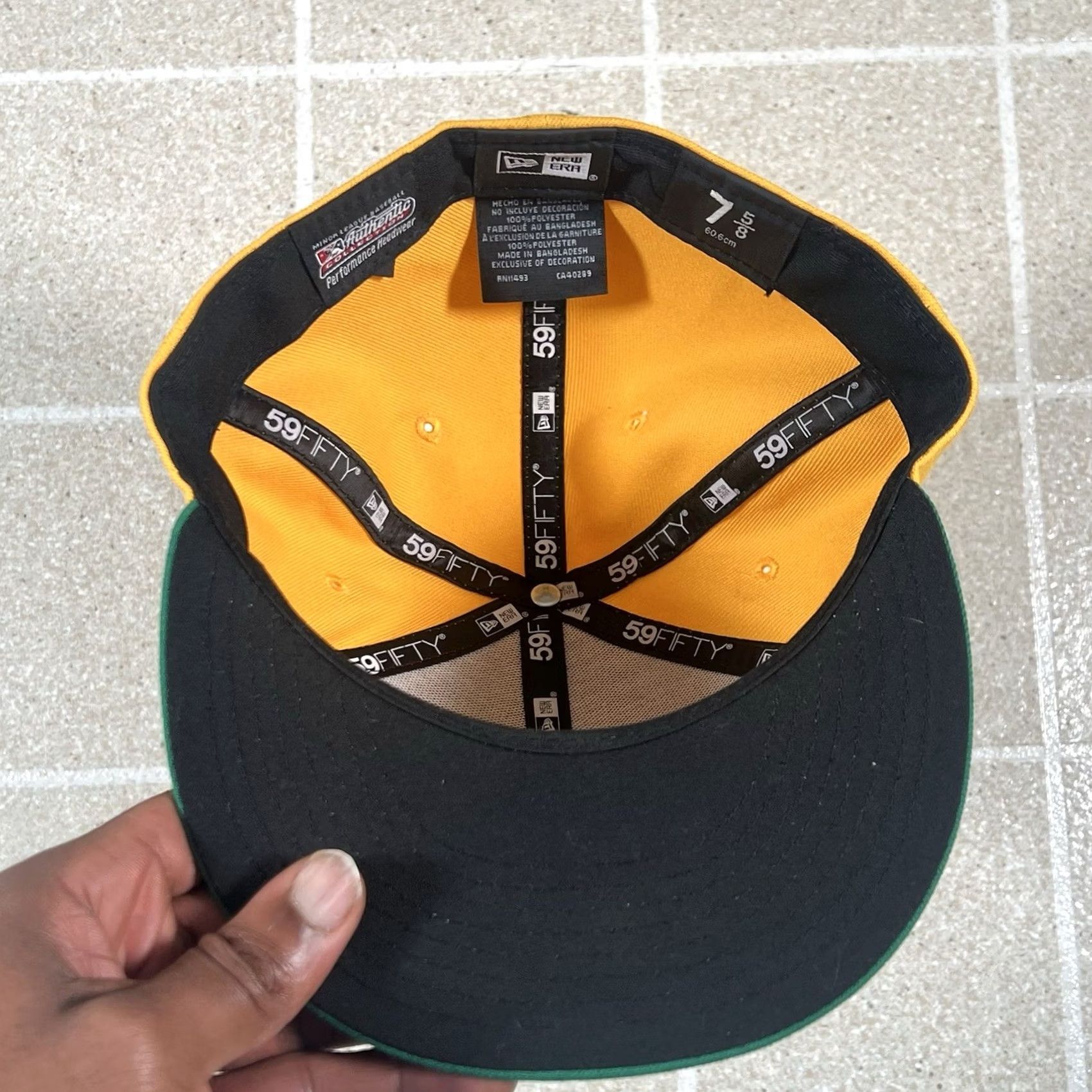 New Era New Era Diamantes de Arkansas 59FIFTY Two Tone Snapback Cap Hat Size 7 5/8 Men Yellow Cap Mens Size ONE SIZE - 5 Thumbnail
