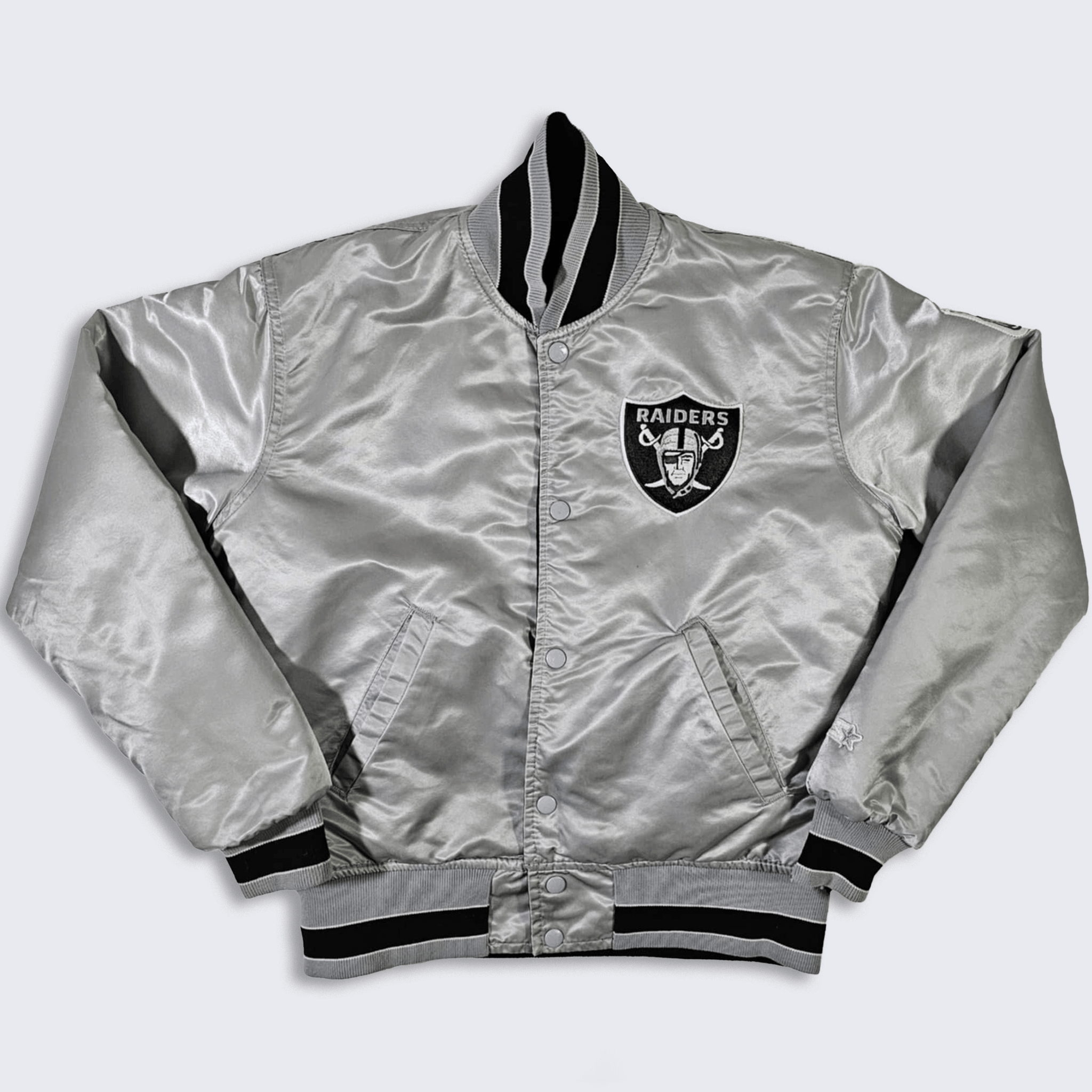 NFL × Starter × Vintage Los Angeles Raiders 80s Starter Reversible Bomber Jacket Size US S / EU 44-46 / 1 - 4 Thumbnail