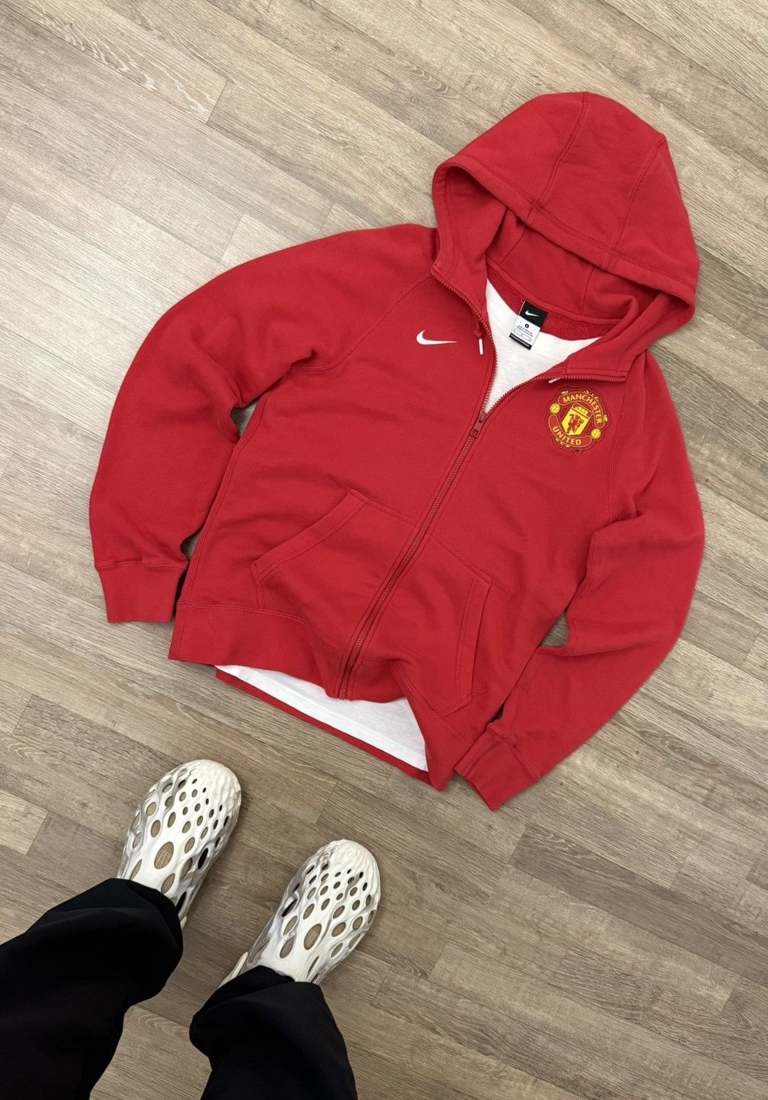 Nike Vintage Nike Y2K Manchester United Soccer Blokecore Hoodie Size US S / EU 44-46 / 1 - 1 Thumbnail