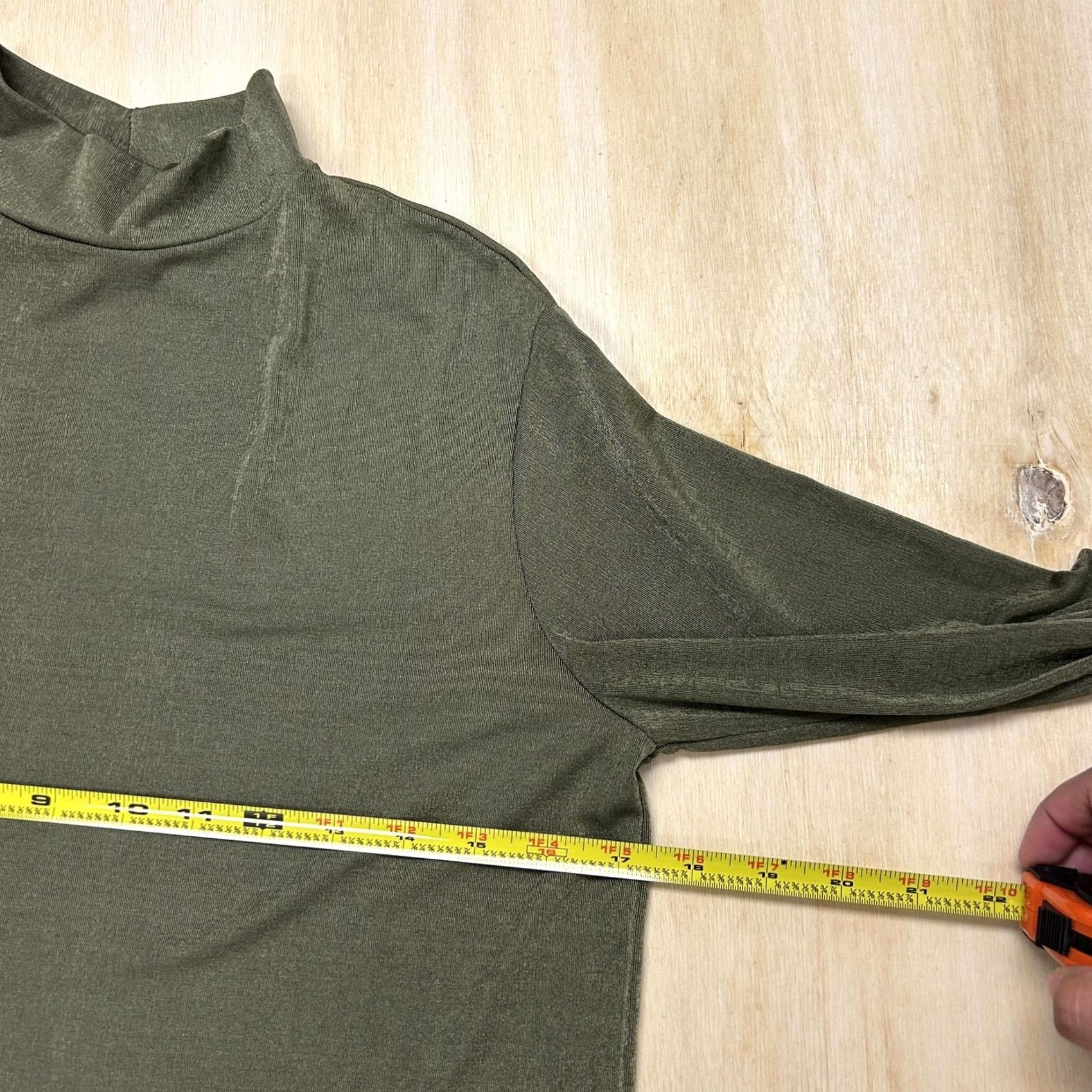 Vintage ACW Design Shirt Womens Medium Green Mock Neck Long Sleeve Jersey Size M / US 6-8 / IT 42-44 - 5 Thumbnail