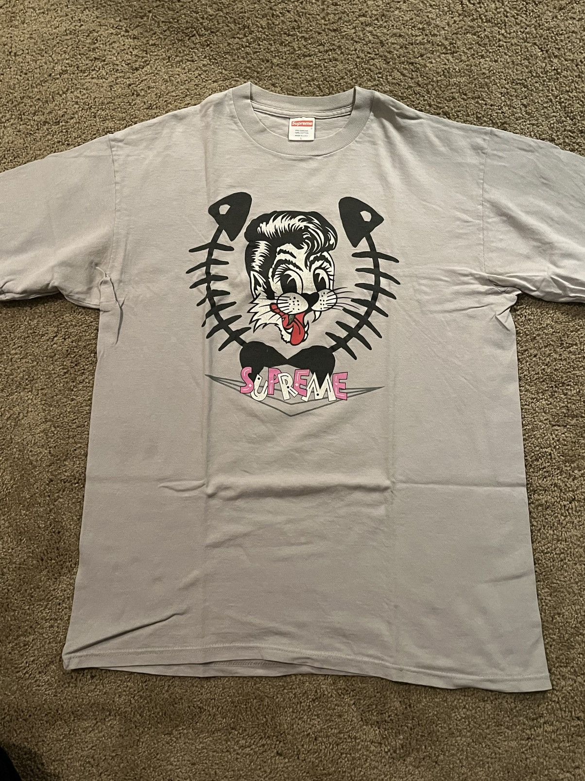 2003 SUPREME × STRAY CATS Tシャツ シュプリーム Ｌ 2003 SUPREME × STRAY CATS Tシャツ シュプリーム L