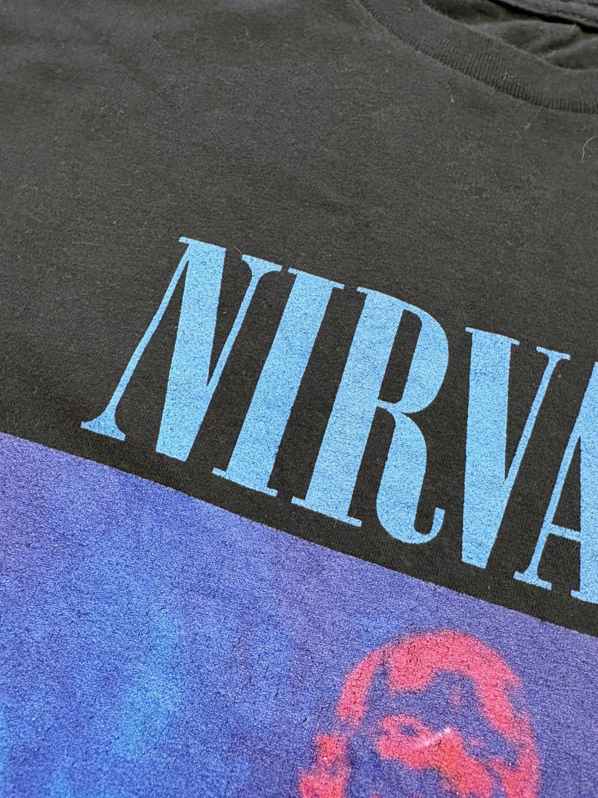 Band Tees Nirvana “Sliver” Red & Blue Anatomical Figure Vintage Tee Size US XXL / EU 58 / 5 - 5 Thumbnail