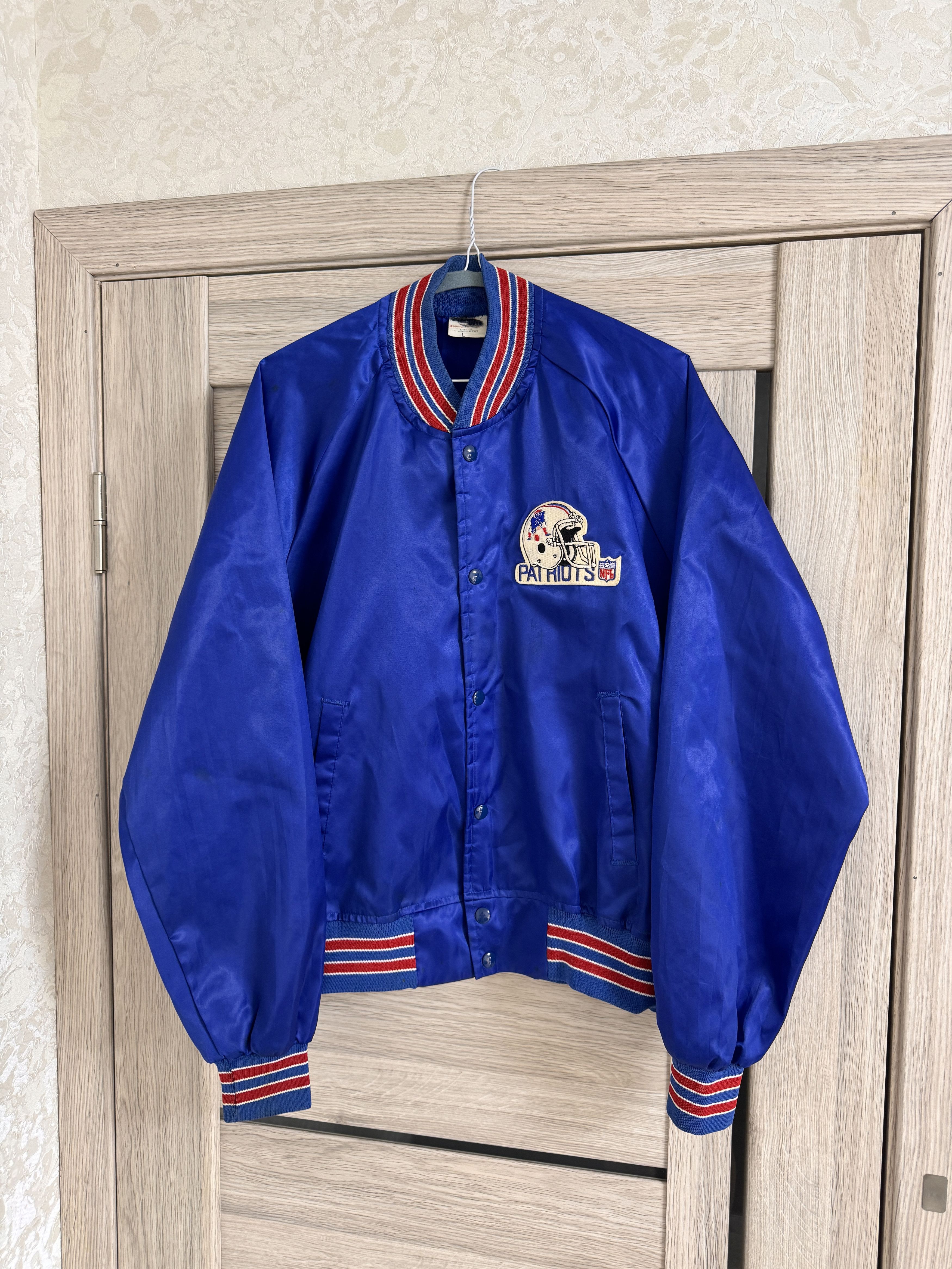 Chalk Line × NFL × Vintage Vintage New England Patriots Bomber Jacket Size US L / EU 52-54 / 3 - 3 Thumbnail