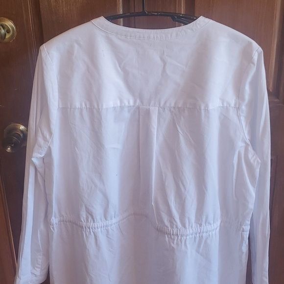 Designer C&C California White Cinched Long Sleeve Sz L Dress or Tunic Size L / US 10 / IT 46 - 9 Thumbnail