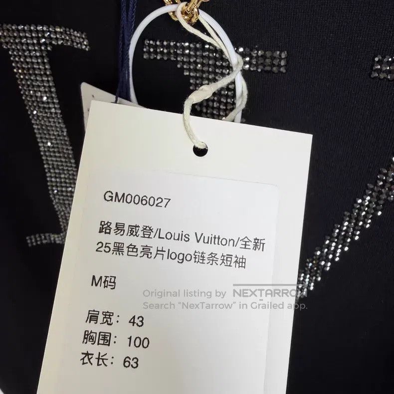 Louis Vuitton Louis Vuitton 25 black sequin logo chain short sleeve Size US M / EU 48-50 / 2 - 6 Thumbnail