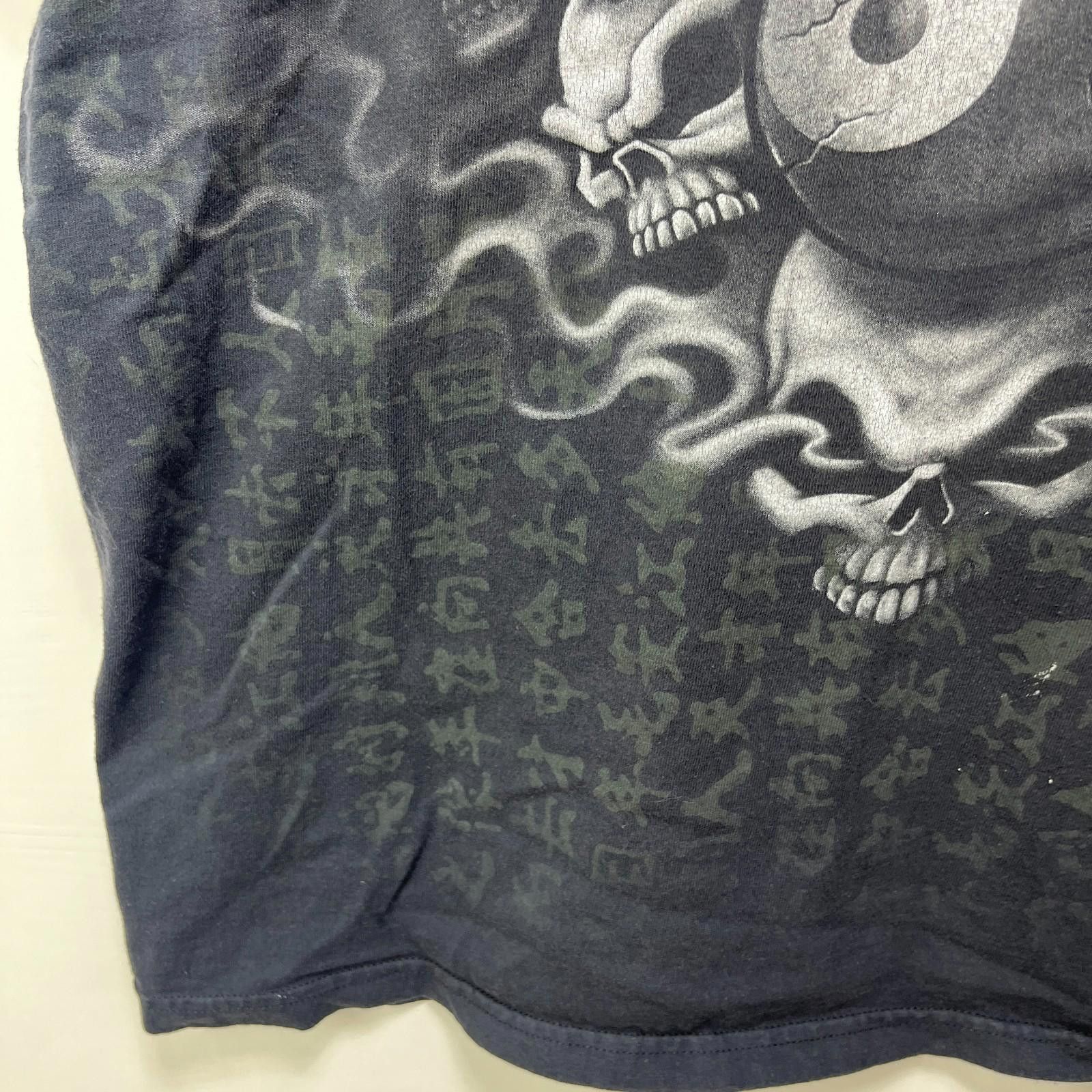 Vintage Vintage Y2K Dragon Flames Skull Skater AOP T Shirt 2XL Baggy Size US XXL / EU 58 / 5 - 5 Thumbnail