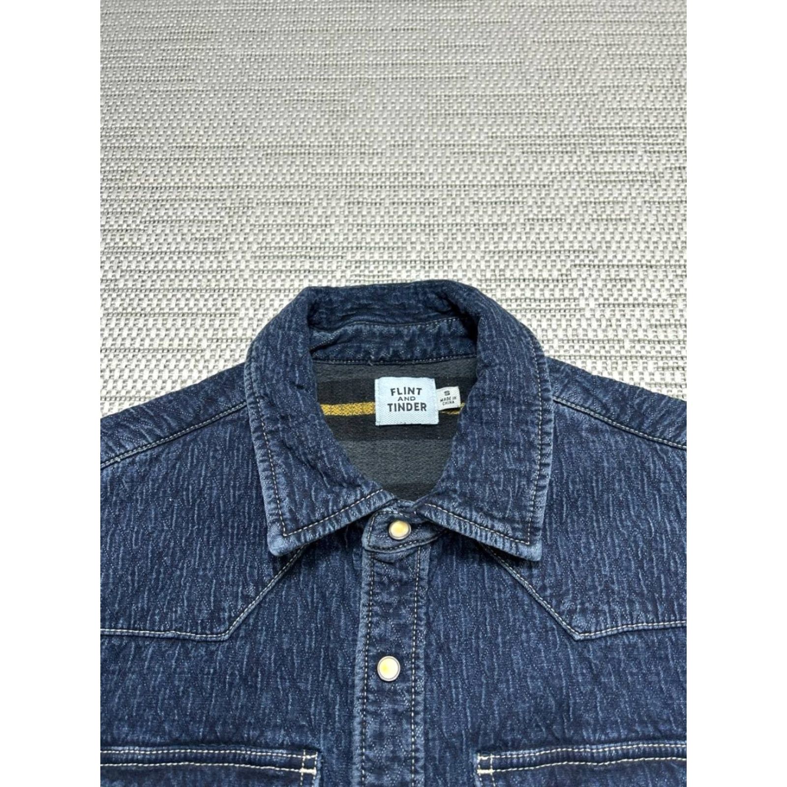 Flint And Tinder Flint & Tinder Shirt Womens Small Blue Cotton Denim Pearl Snap Shirt Casual Western 90s? Size S / US 4 / IT 40 - 2 Thumbnail