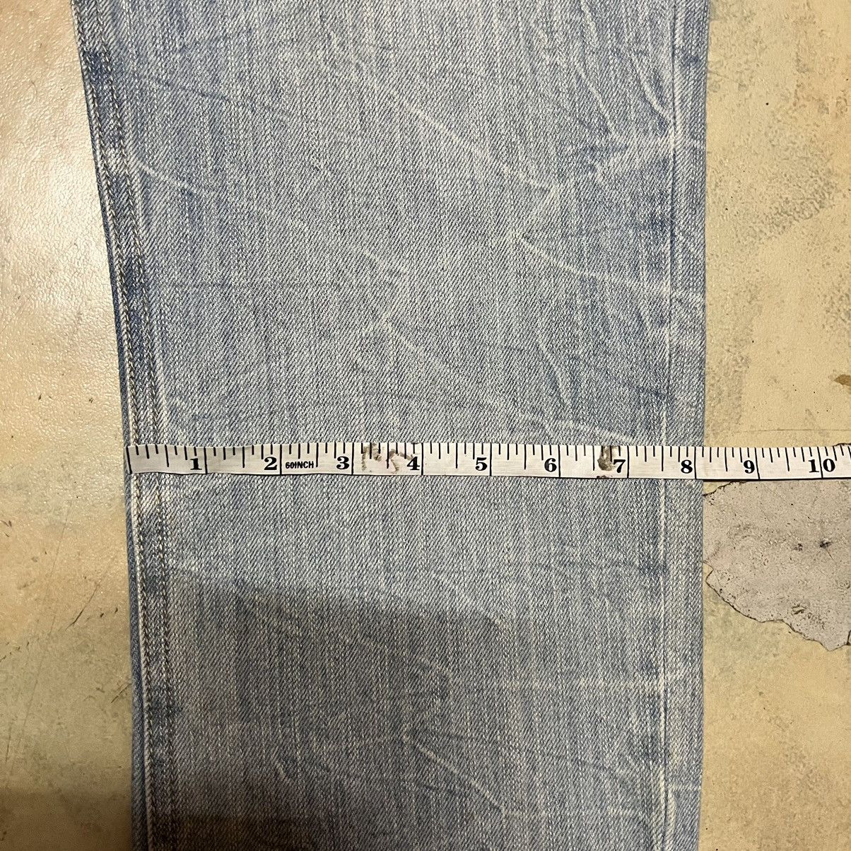 Japanese Brand Japanese Brand Double Waist Distressed Denim Jeans Size US 29 - 11 Thumbnail