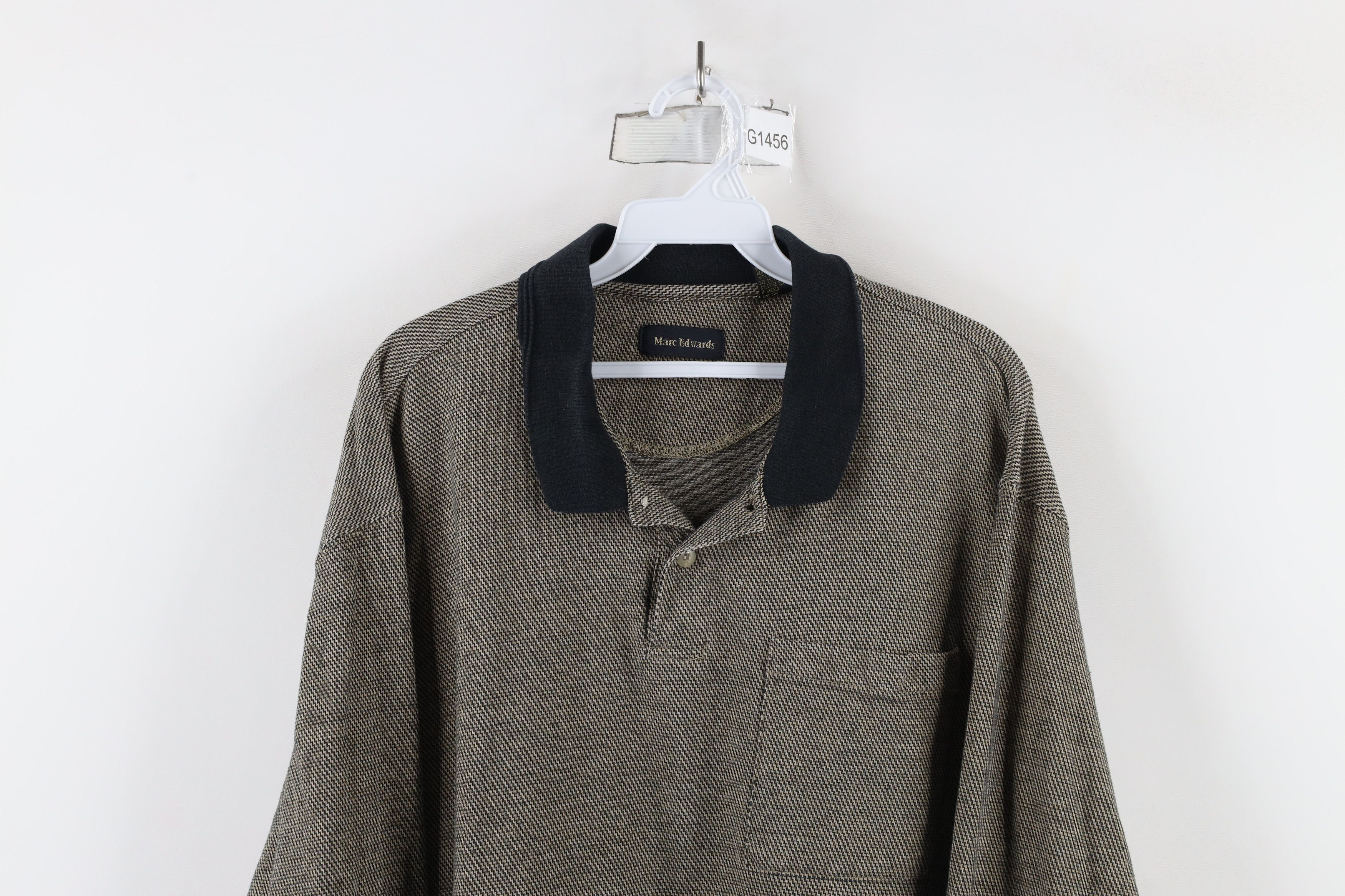 Vintage Vintage 90s Streetwear Knit Long Sleeve Rugby Polo Shirt Size US XXL / EU 58 / 5 - 2 Thumbnail