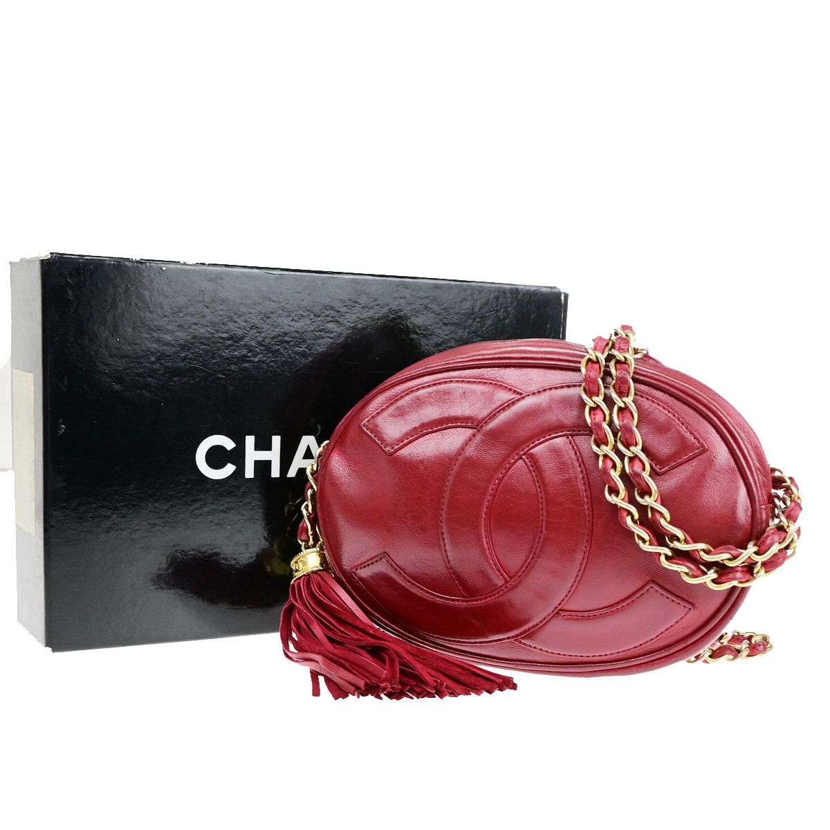 Chanel Chanel Vintage CC Oval Chain Bag Leather Size ONE SIZE - 1 Thumbnail