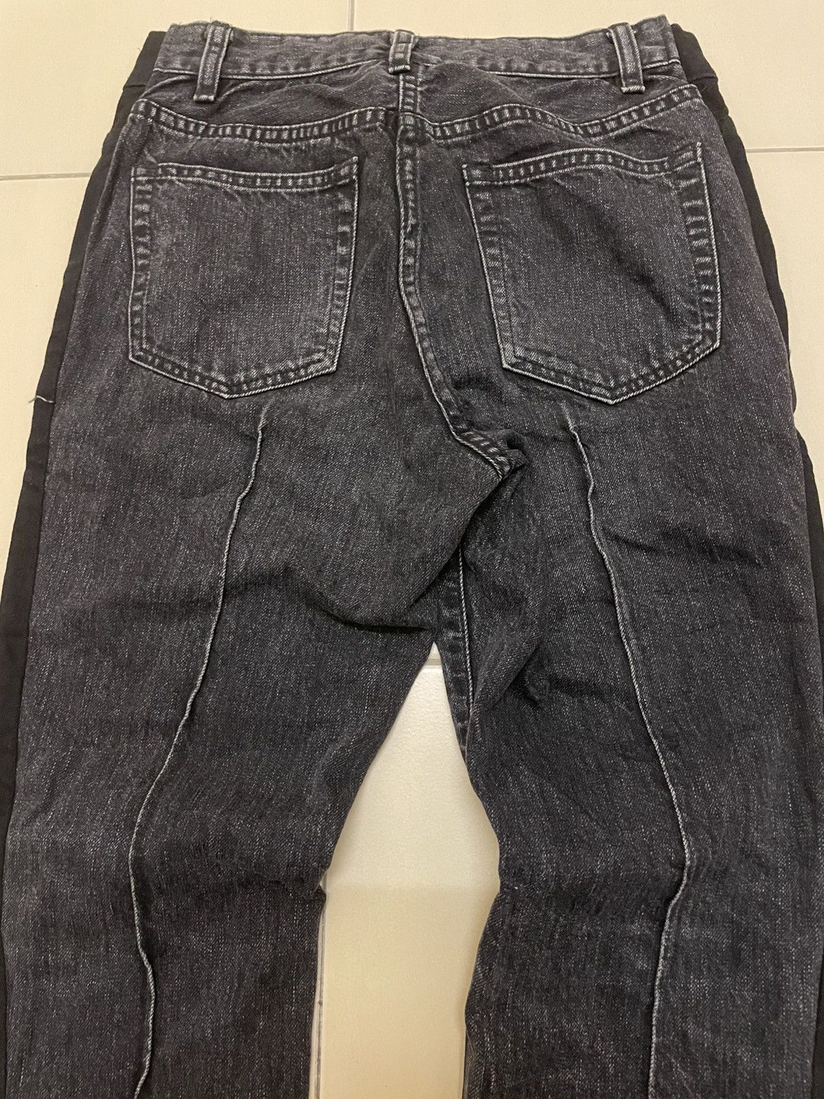 Sacai Japanese Brand Sacai SS21 Docking Cut Off Rebuild Jeans Size US 27 - 9 Thumbnail