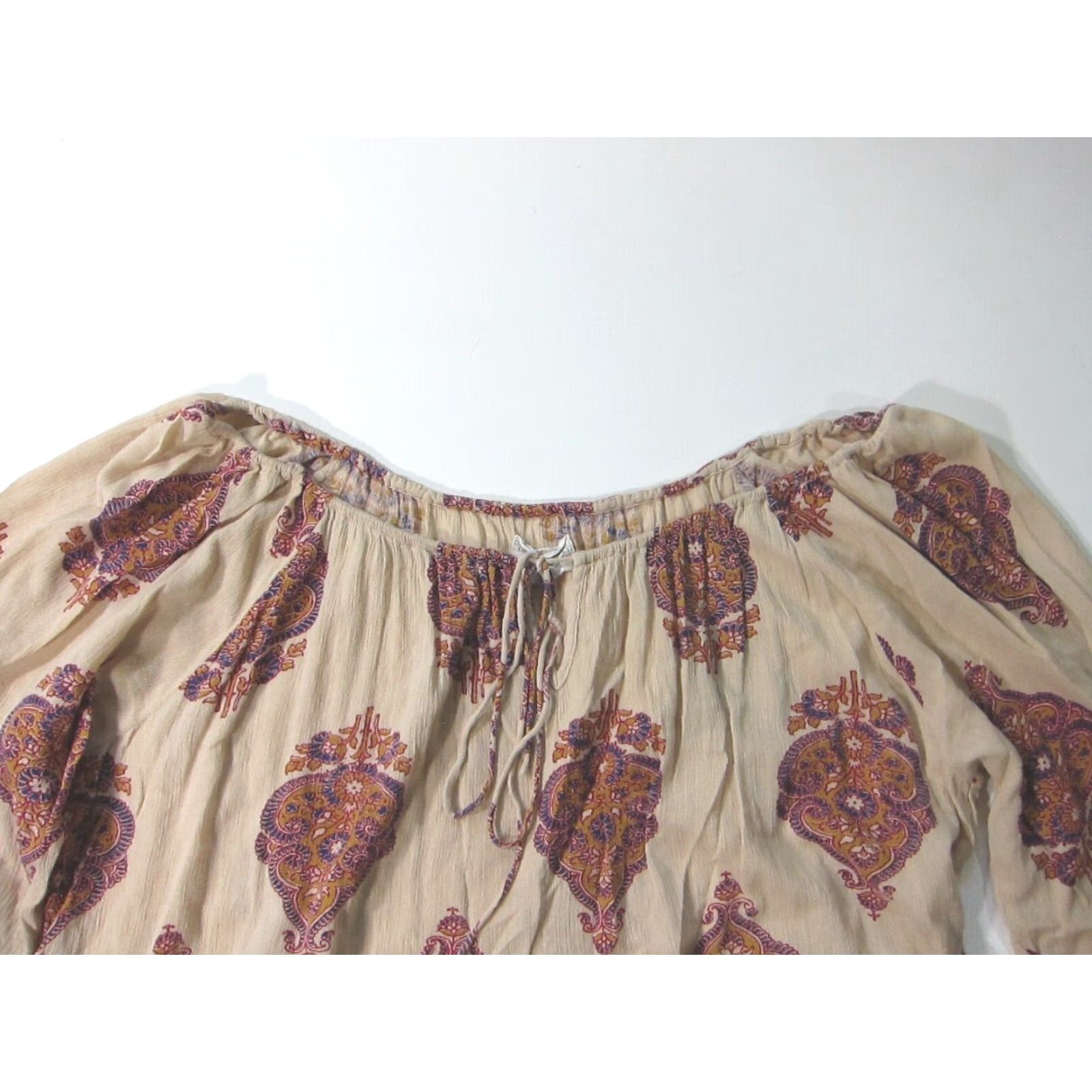 Ralph Lauren Ralph Lauren Denim & Supply Cotton Brown Paisley Peasant Blouse M Brown Blue Yellow Size M / US 6-8 / IT 42-44 - 4 Thumbnail