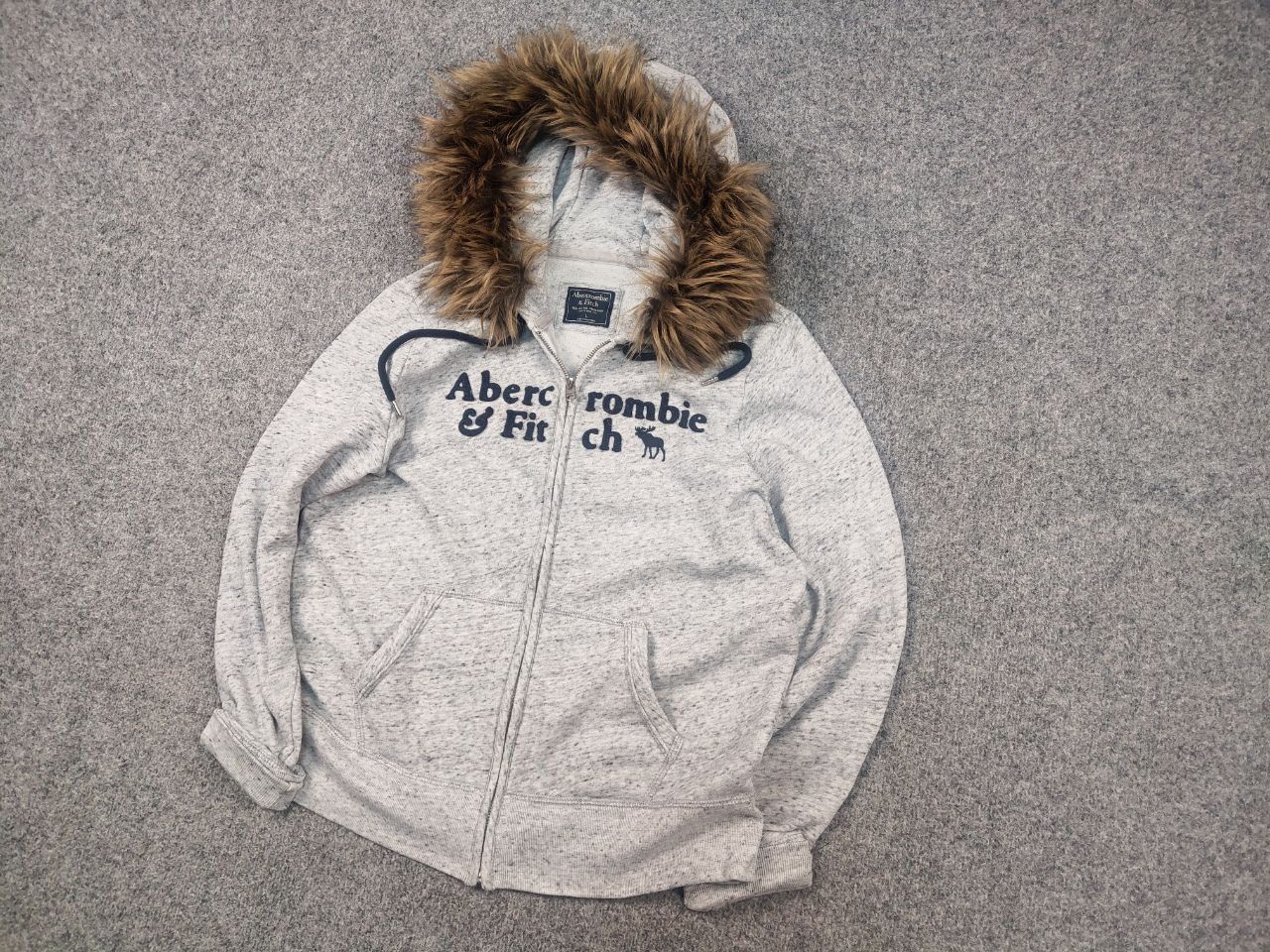 Abercrombie & Fitch Vintage Abercrombie Zip Fur Hoodie Y2K if six was nine LGB Size US L / EU 52-54 / 3 - 3 Thumbnail