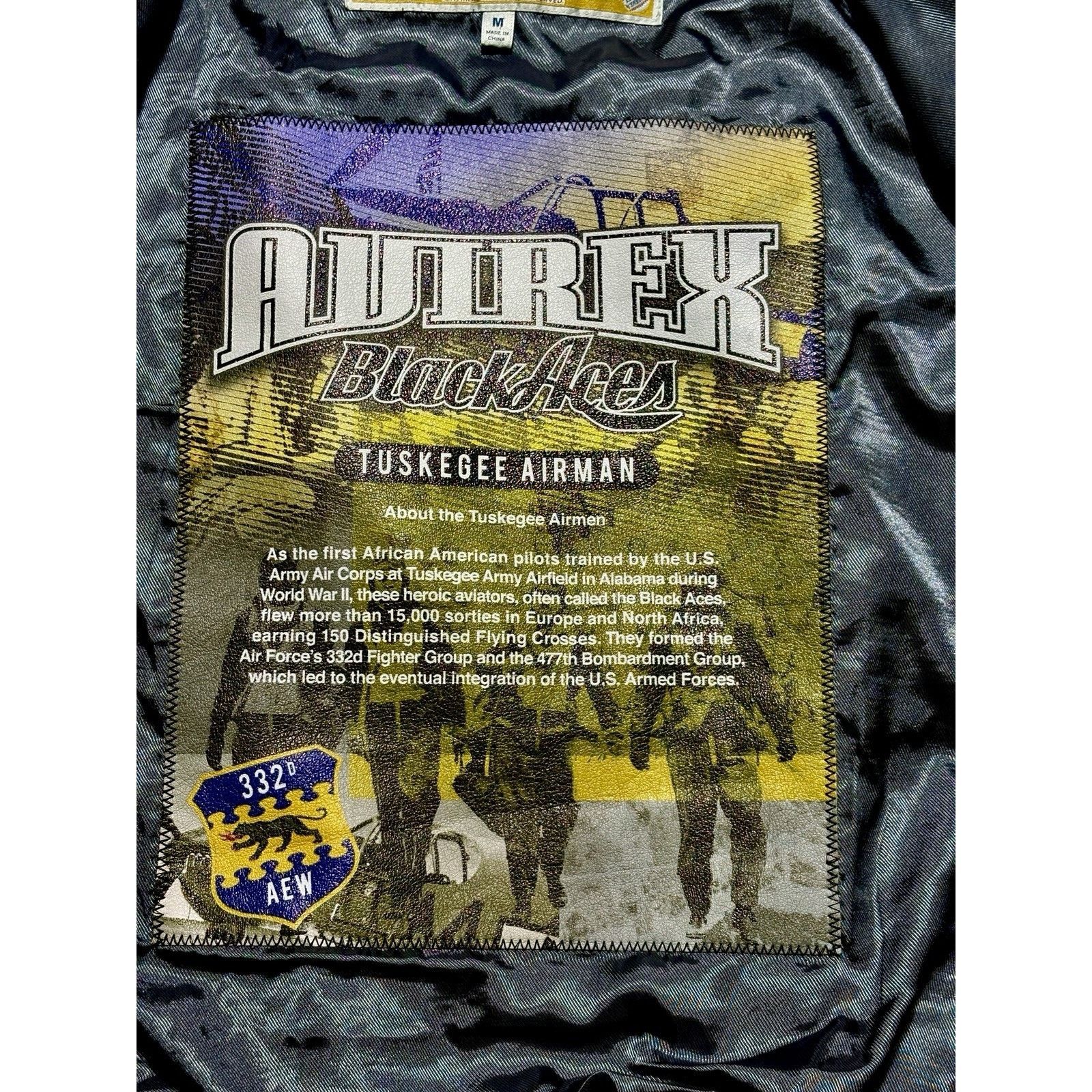 Avirex Avirex Black Aces Tuskegee Airmen Lamb Leather Jacket M Y2K Size US M / EU 48-50 / 2 - 7 Thumbnail