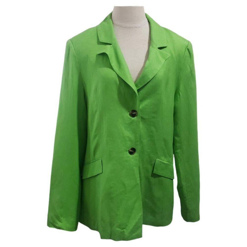 Other CT1809 Astr The Label Green Linen Lined Blazer L Size L / US 10 / IT 46 - 1 Thumbnail