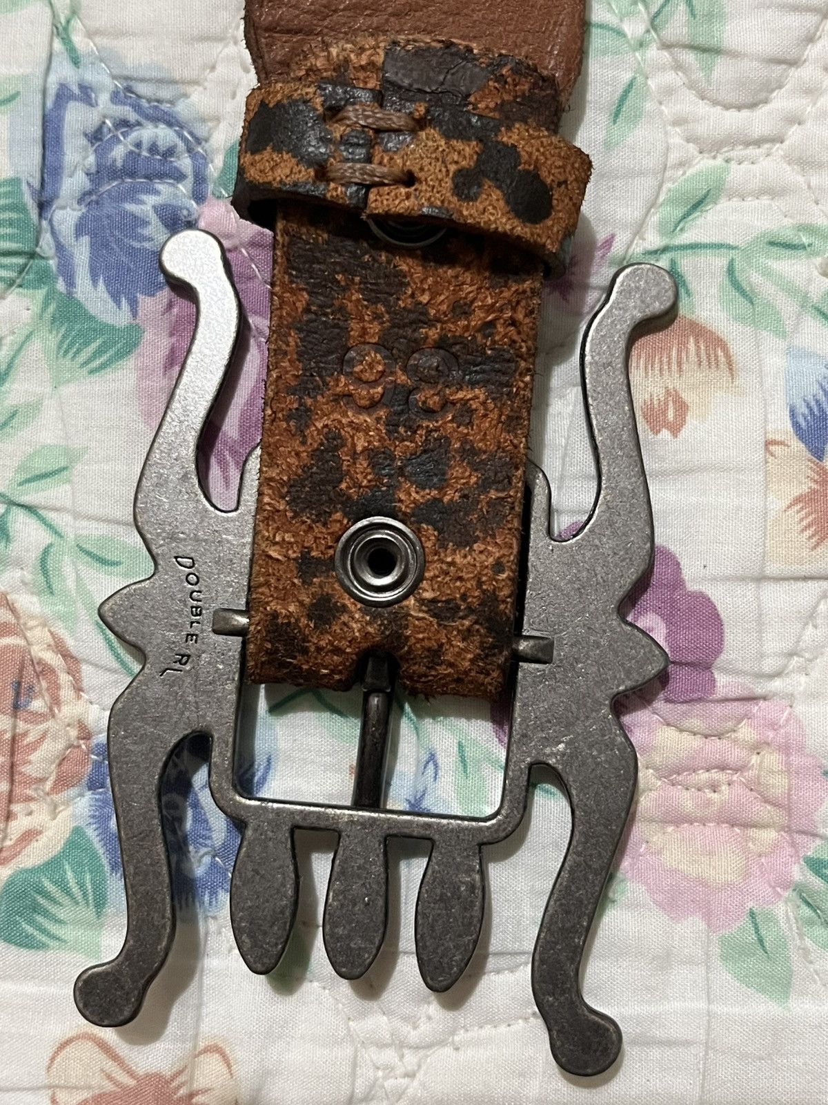 RRL Ralph Lauren RRL OCTOPUS BELT kulit dubuk gila Size 36 - 4 Thumbnail