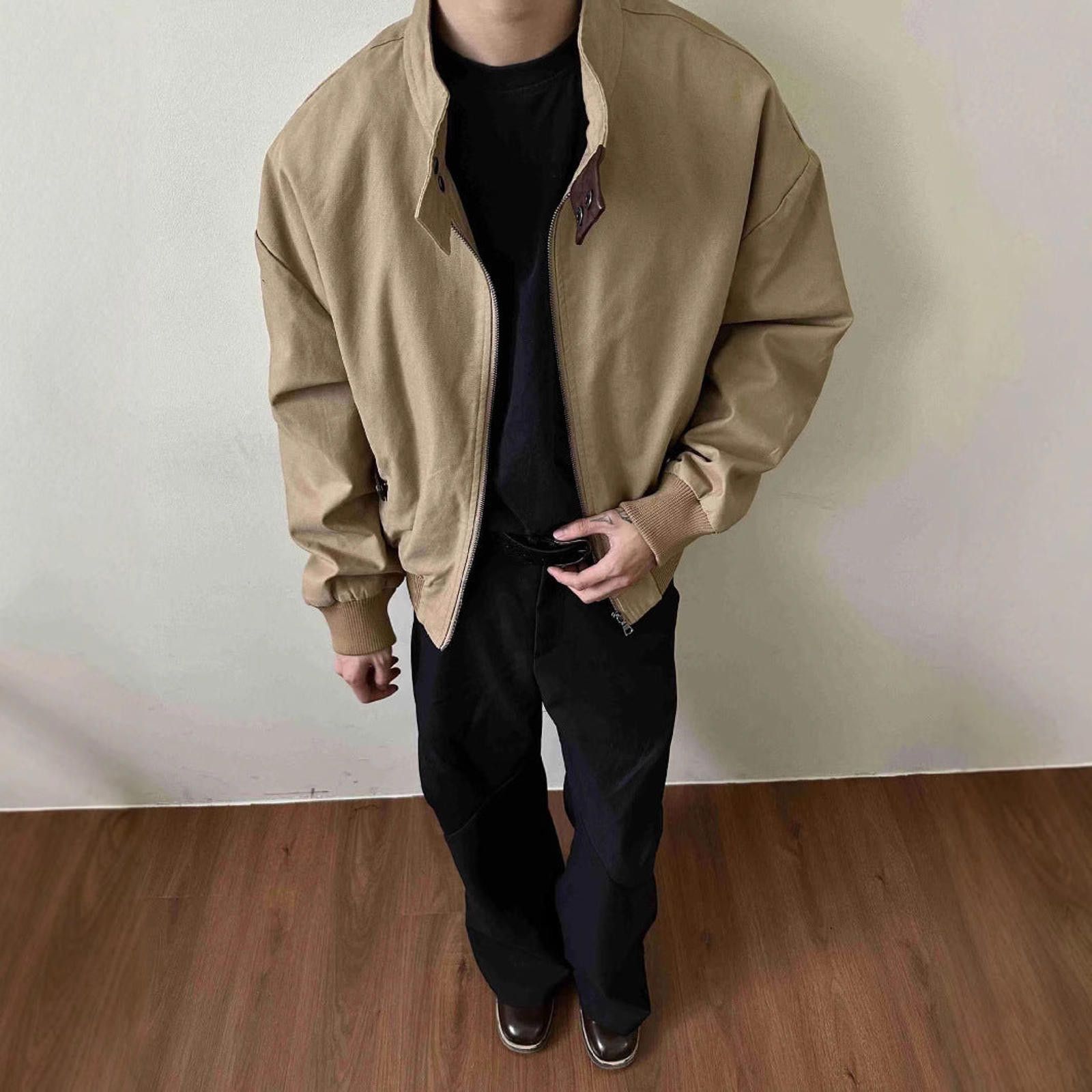 Other Beige Casual Bomber Jacket, Relaxed Fit Outerwear Size US M / EU 48-50 / 2 - 2 Thumbnail