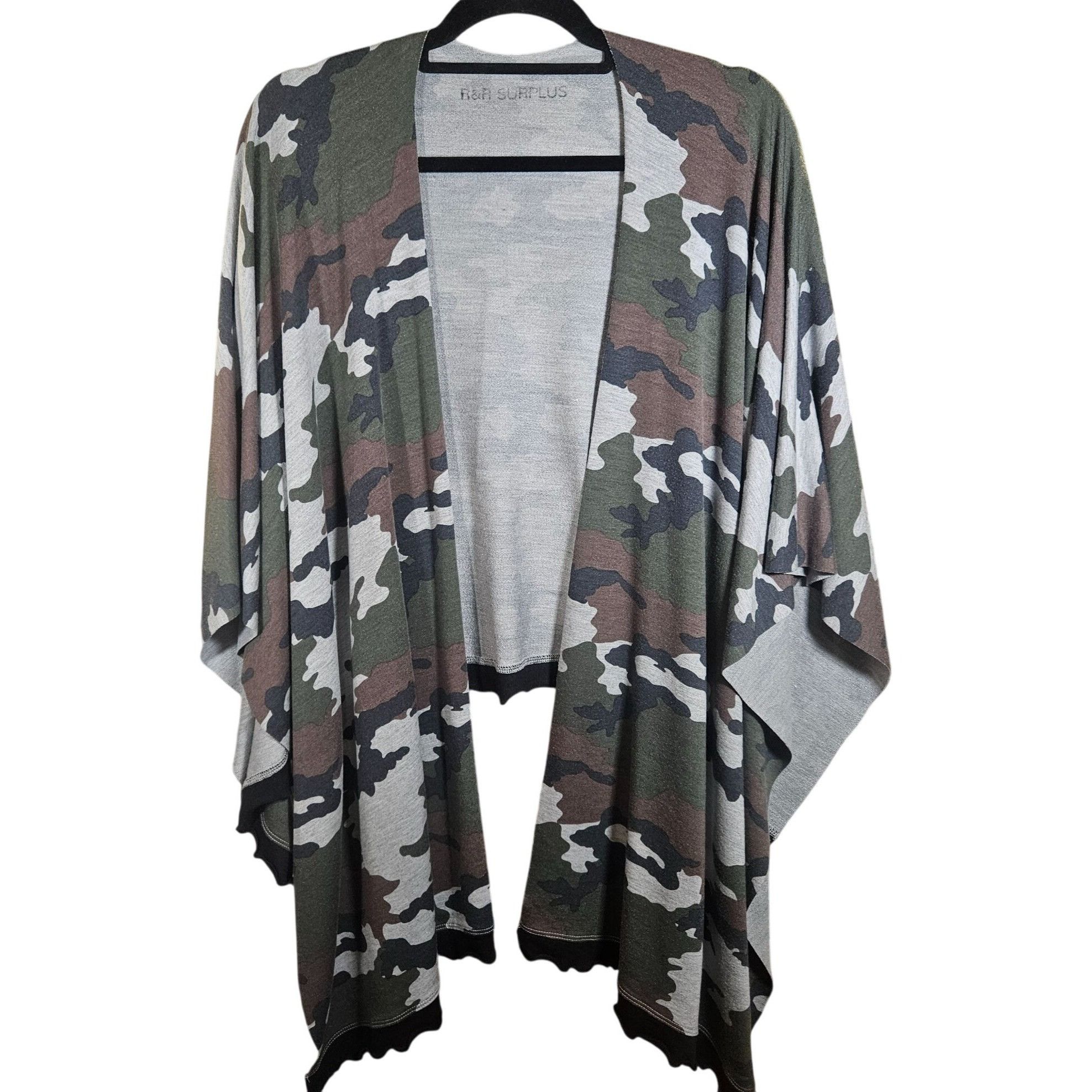 Other R&R Surplus Women’s Camo Shawl Cardigan M – Gorpcore, Quiet Size ONE SIZE - 2 Thumbnail
